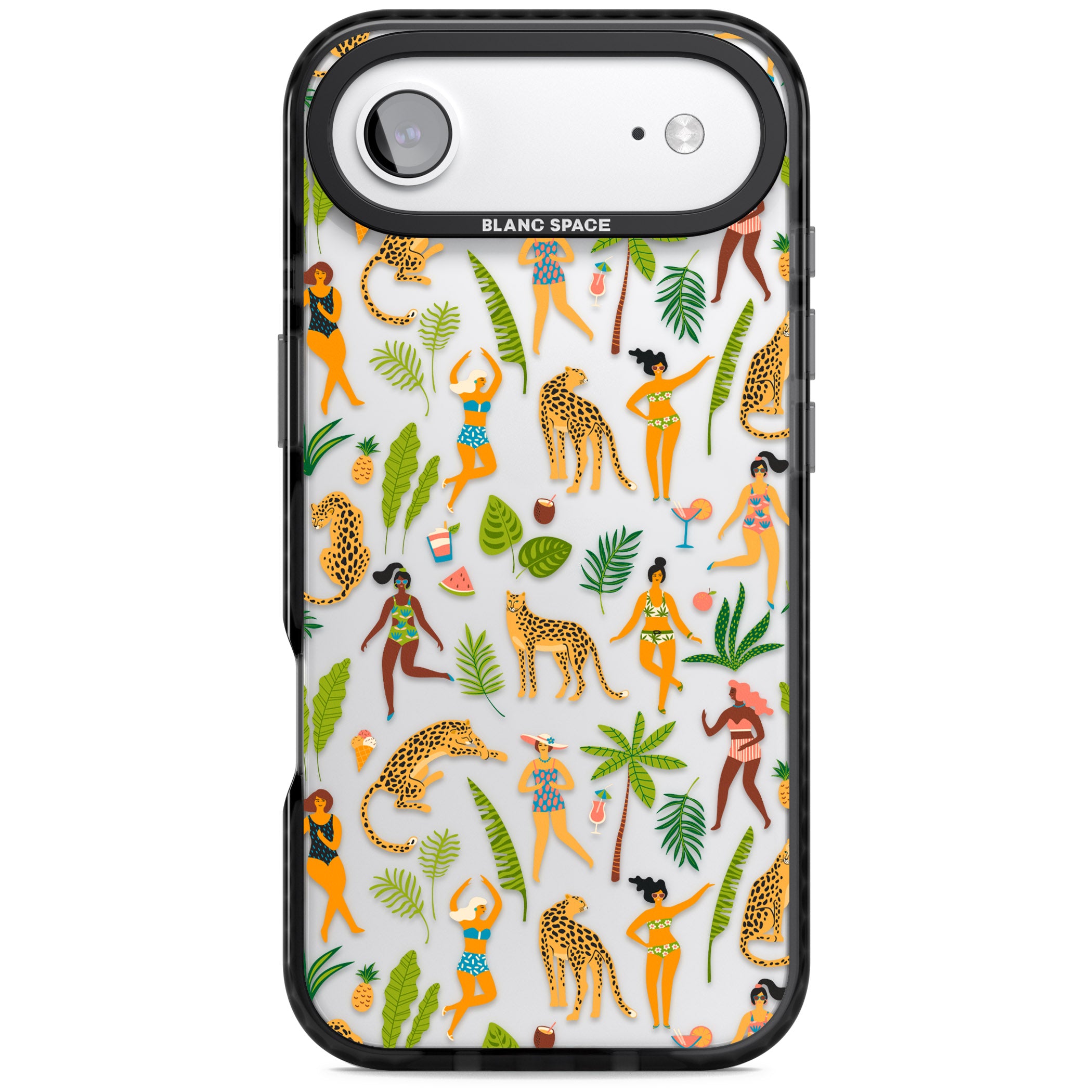 Tropical Party Vibes iPhone 17 Air Impact Black Phone Case