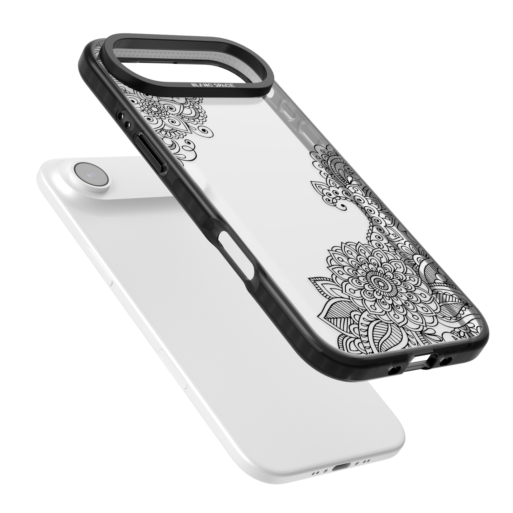 Black Henna Botanicals iPhone 17 Air Impact Black Phone Case Colours