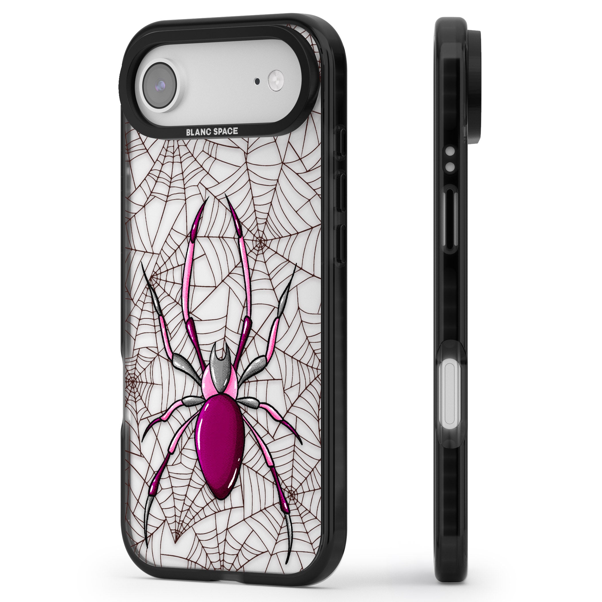 Arachnophobia iPhone 17 Air Impact Black Phone Case Side Profile