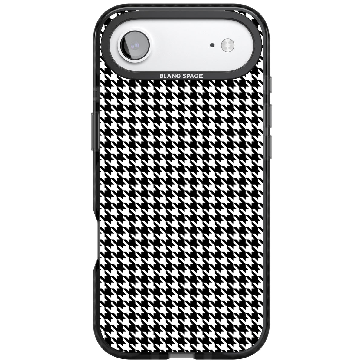 Black Houndstooth Pattern iPhone Air Impact Black Phone Case front