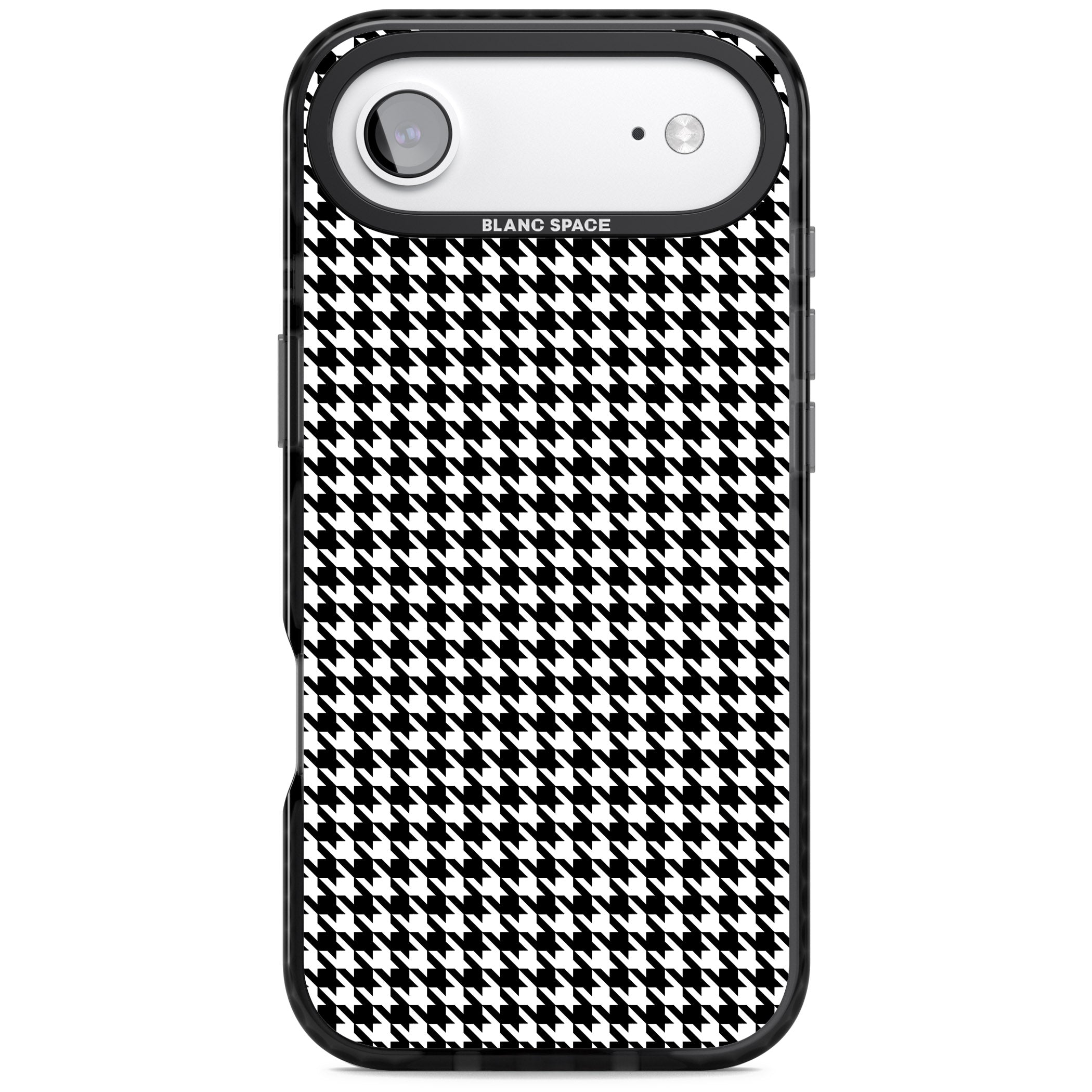 Black Houndstooth Pattern iPhone 17 Air Impact Black Phone Case