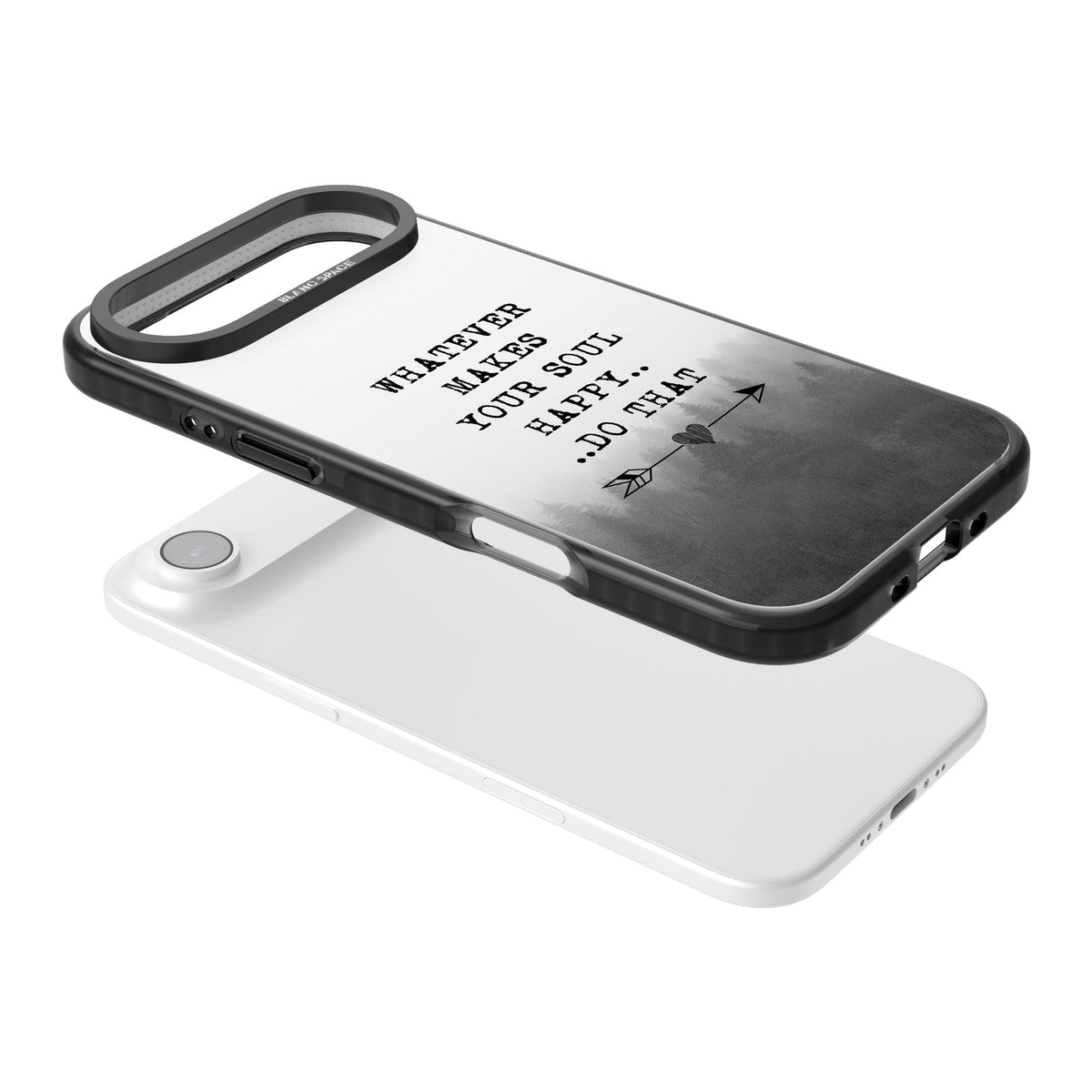 Whatever Makes Your Soul Quote iPhone Air Impact Black Phone Case angled