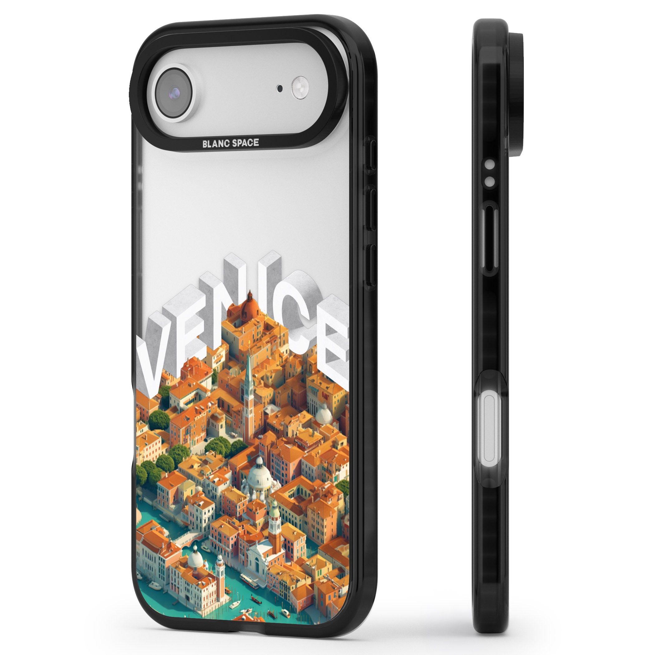 Venice iPhone 17 Air Impact Black Phone Case Side Profile
