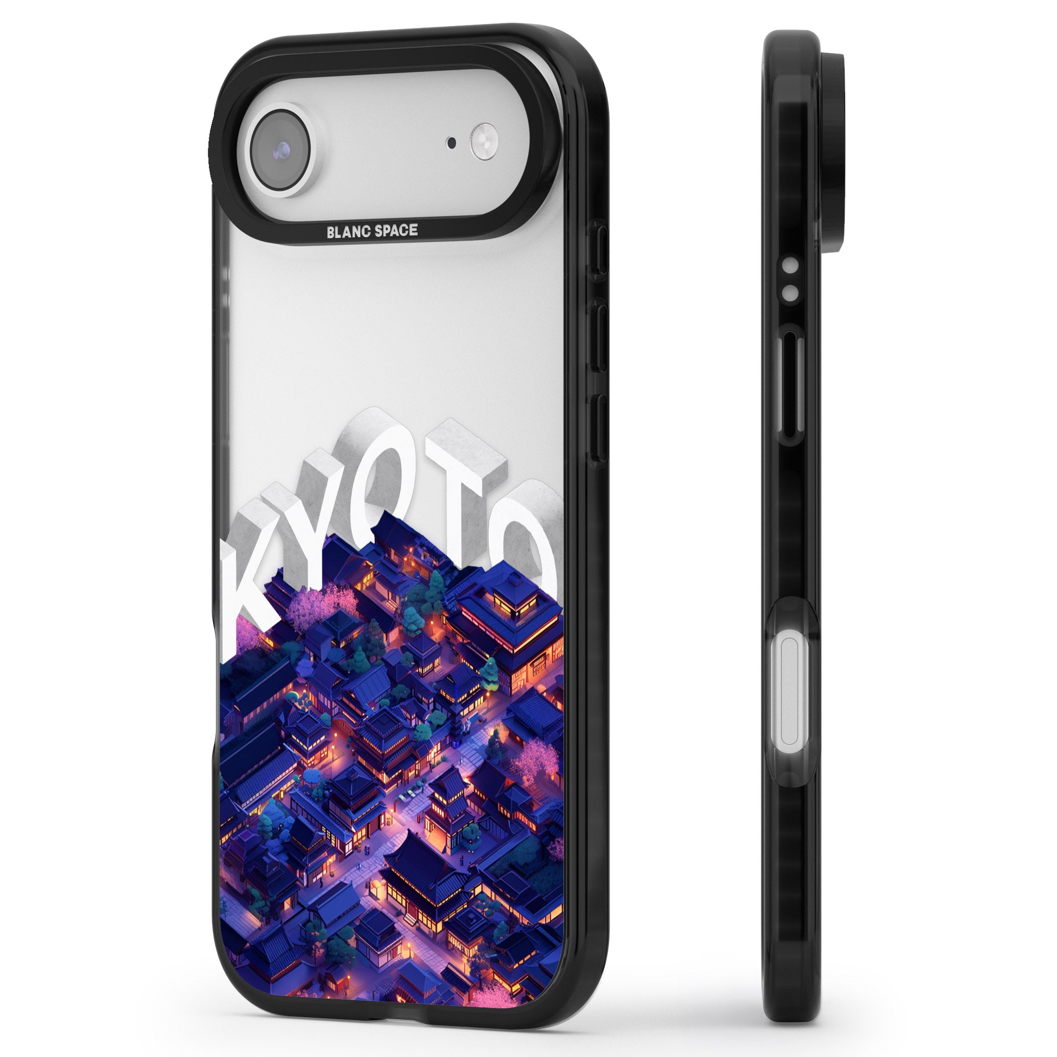 Kyoto iPhone 17 Air Impact Black Phone Case Side Profile