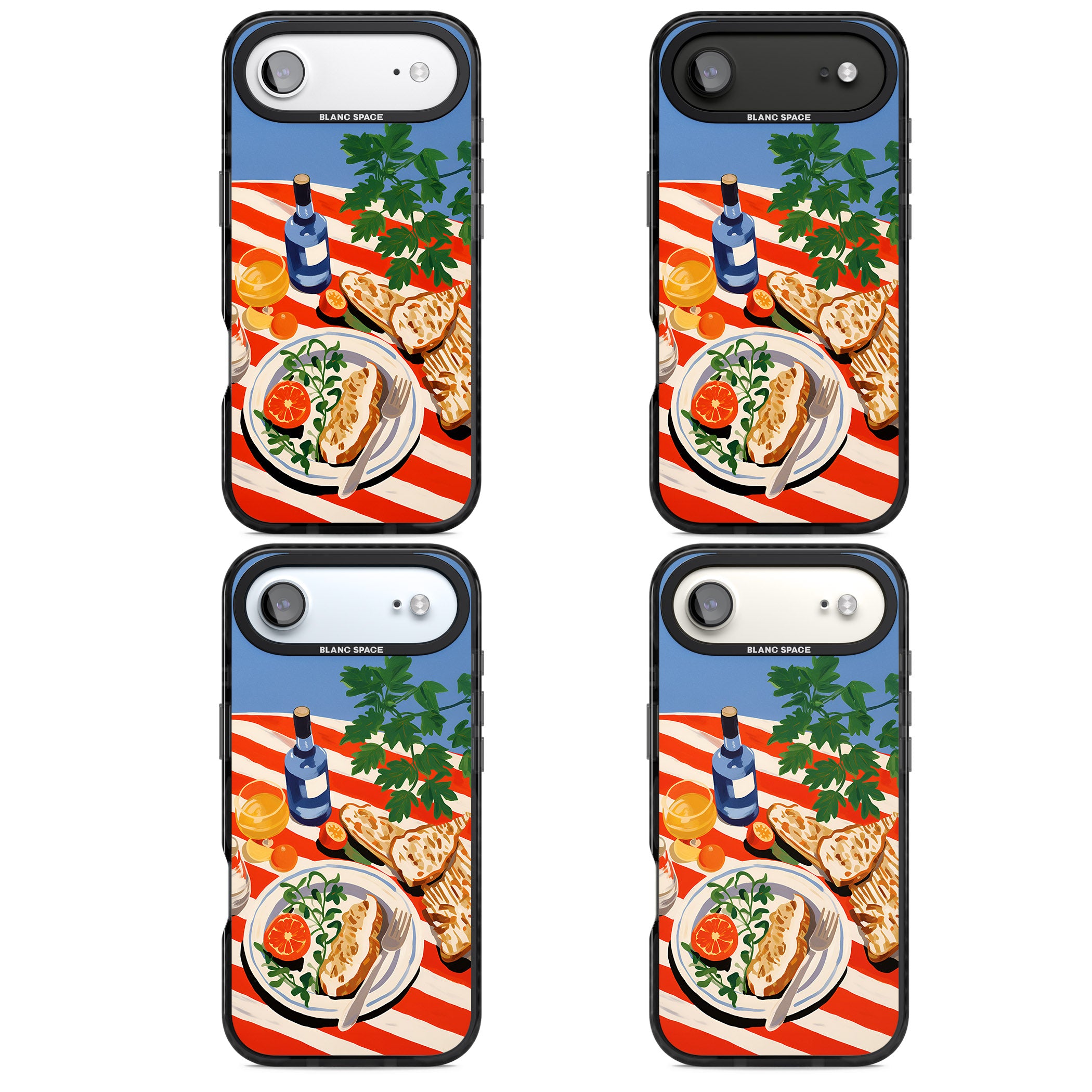 Mediterranean Lunch Table iPhone 17 Air Impact Black Phone Case APT Impact Protection