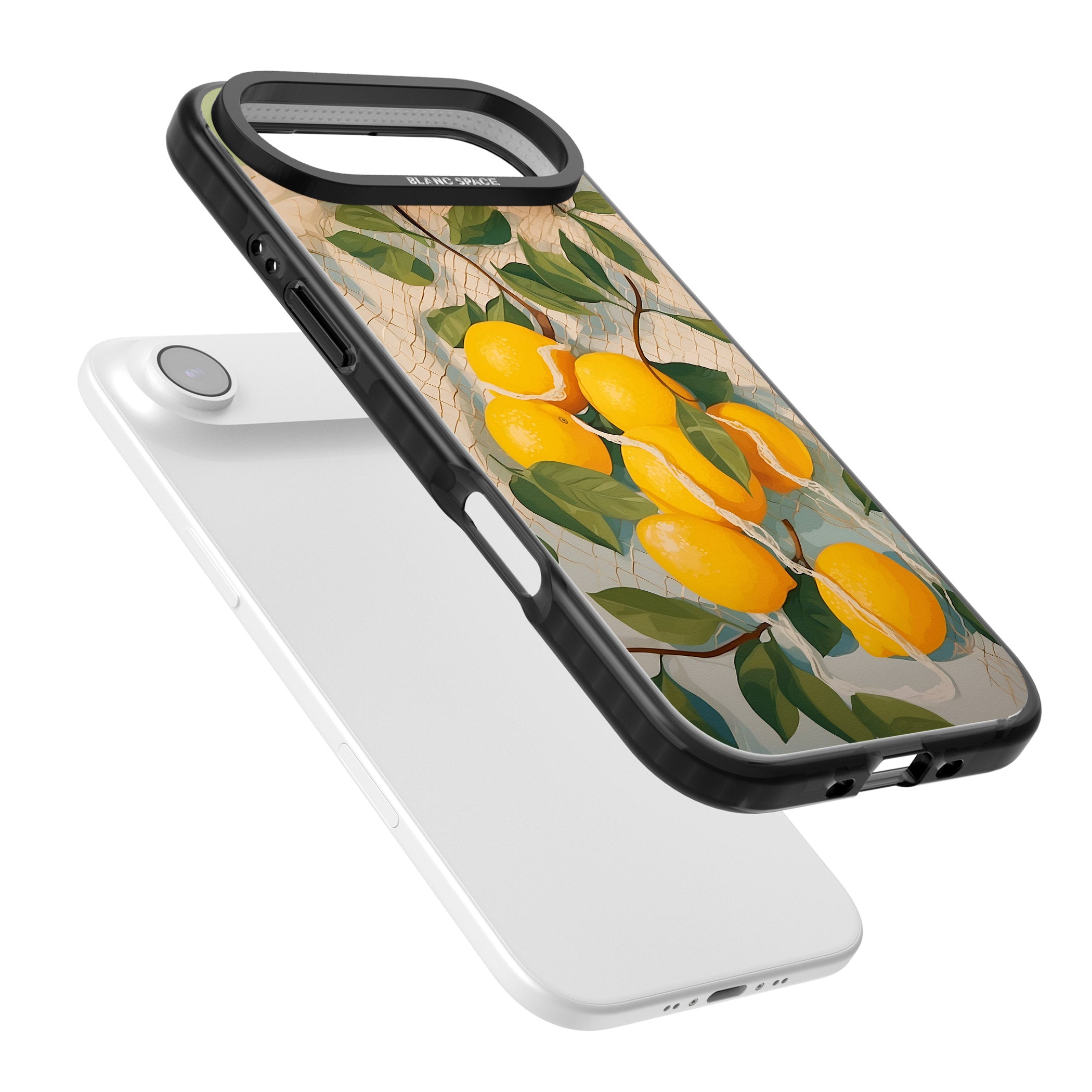 Lemon Vines iPhone 17 Air Impact Black Phone Case Colours