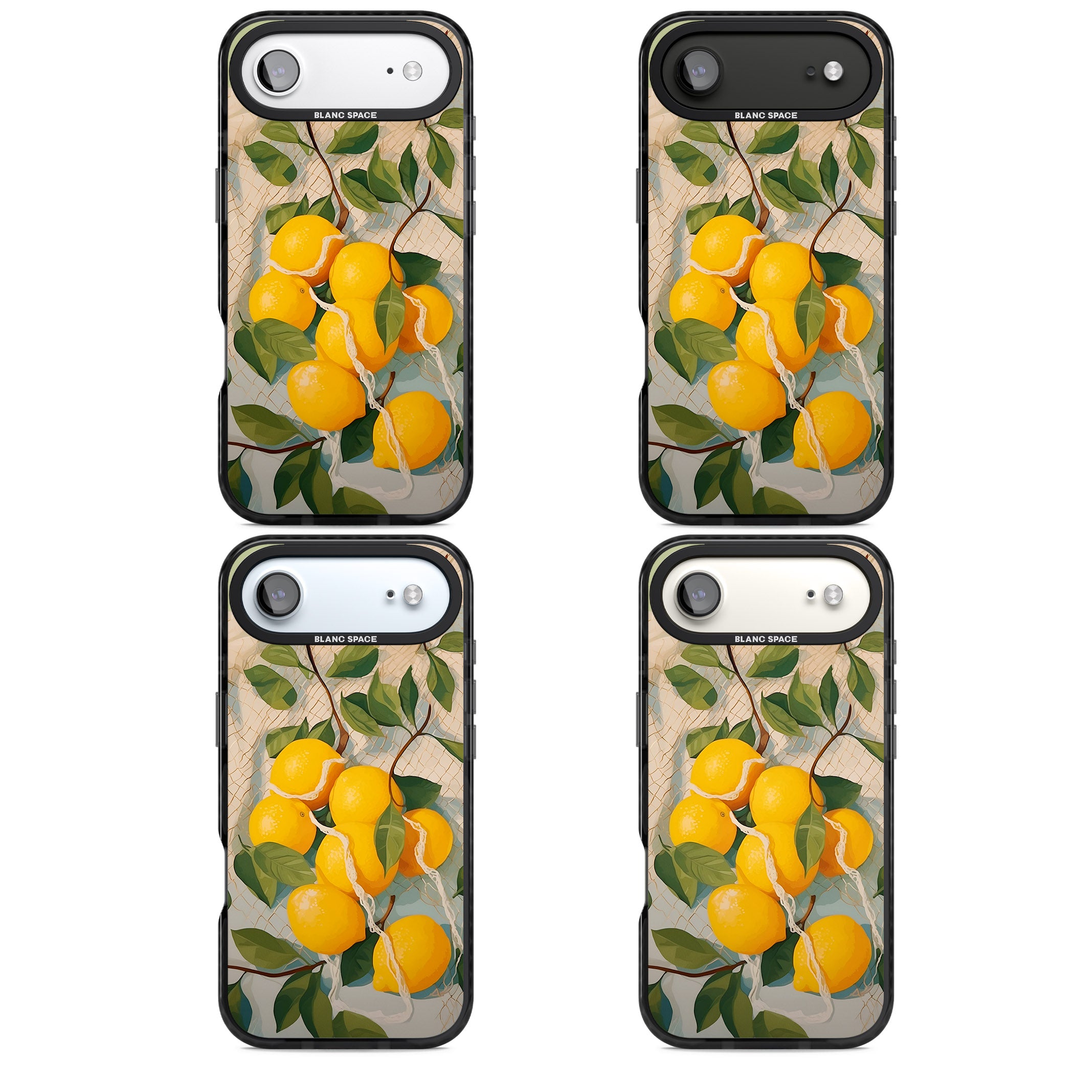 Lemon Vines iPhone 17 Air Impact Black Phone Case APT Impact Protection