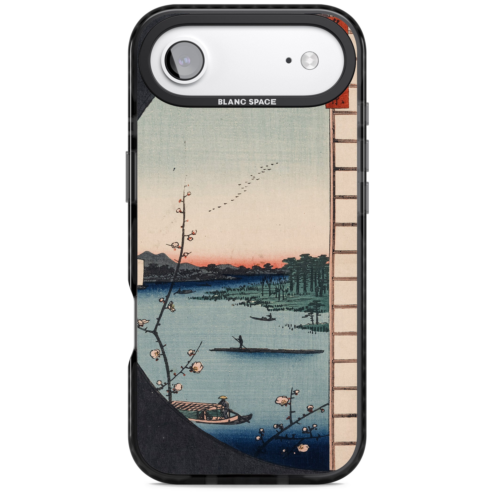 Vintage Japanese Illustrations Lake At Sunset iPhone 17 Air Impact Black Phone Case