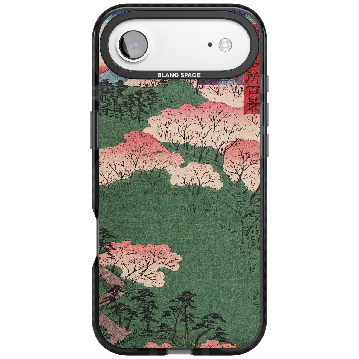 Japanese Cherry Blossom Forest iPhone Air Impact Black Phone Case front