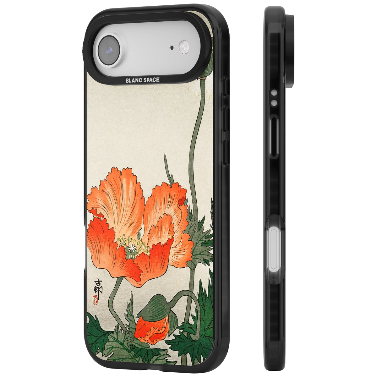 Birds And Plants By Ohara Koson iPhone Air Impact Black Phone Case side