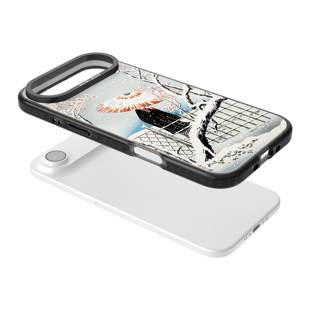 Plum Tree In Snow By Hiroaki Takahashi iPhone Air Impact Black Phone Case angled