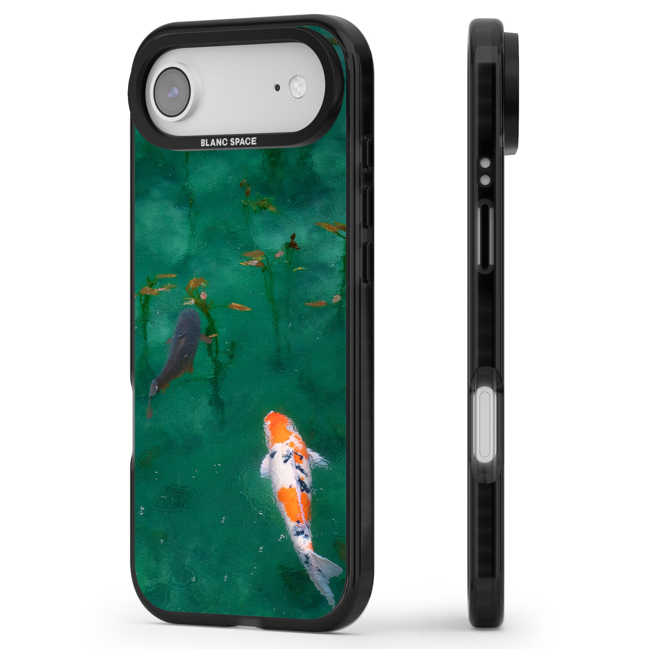 Koi Fish iPhone 17 Air Impact Black Phone Case Side Profile