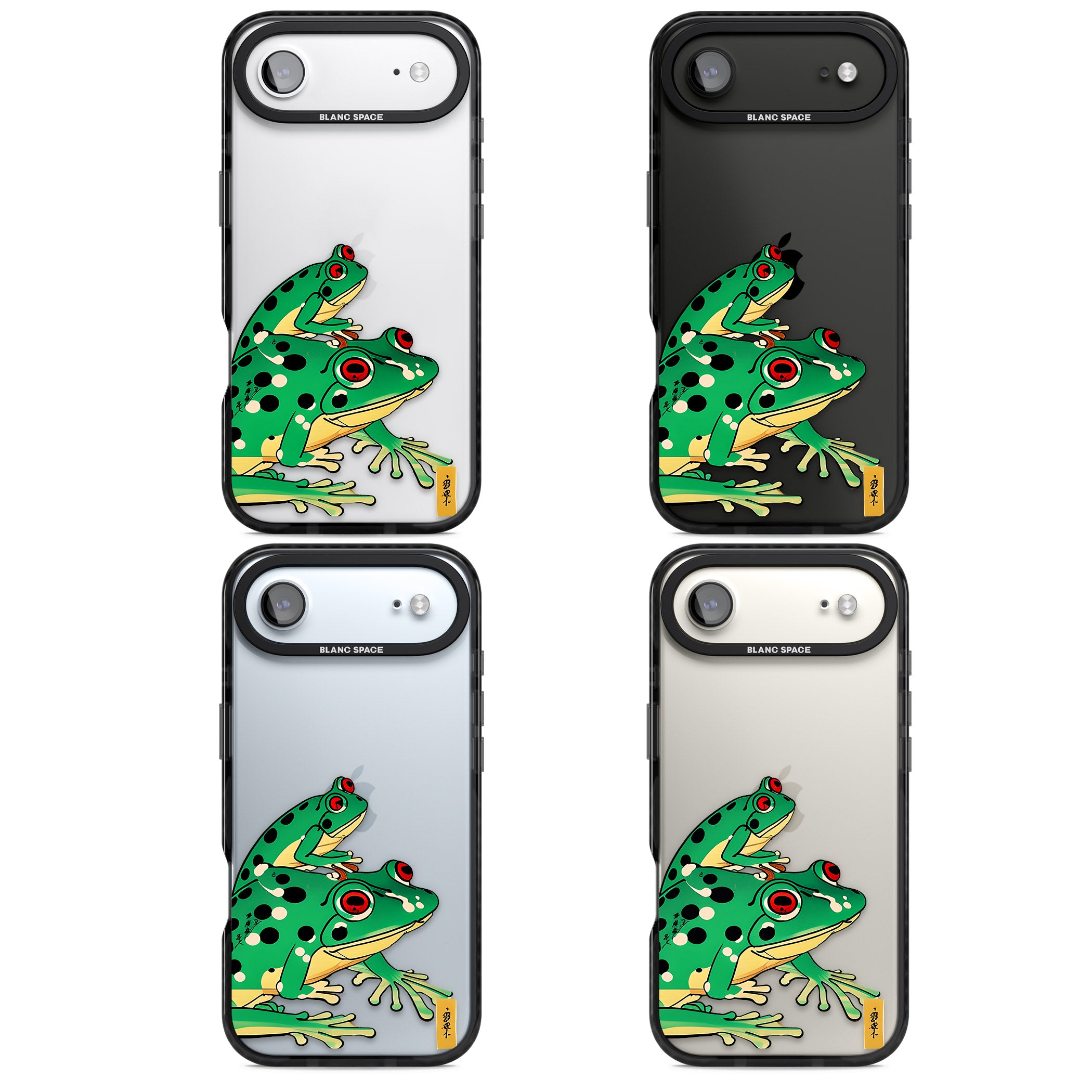 Matsumoto Hoji Frog Green iPhone 17 Air Impact Black Phone Case APT Impact Protection