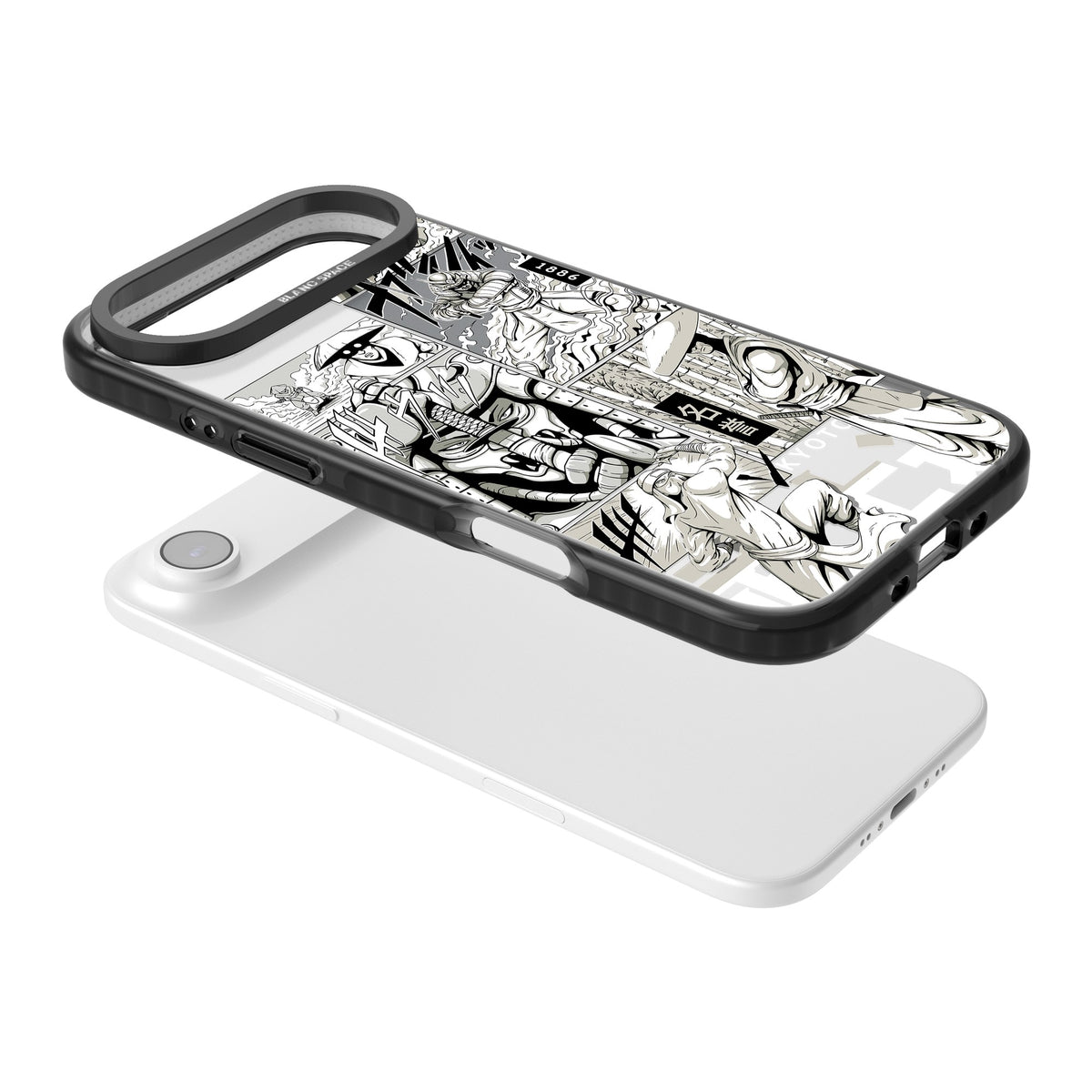 Kyoto Noir iPhone Air Impact Black Phone Case angled