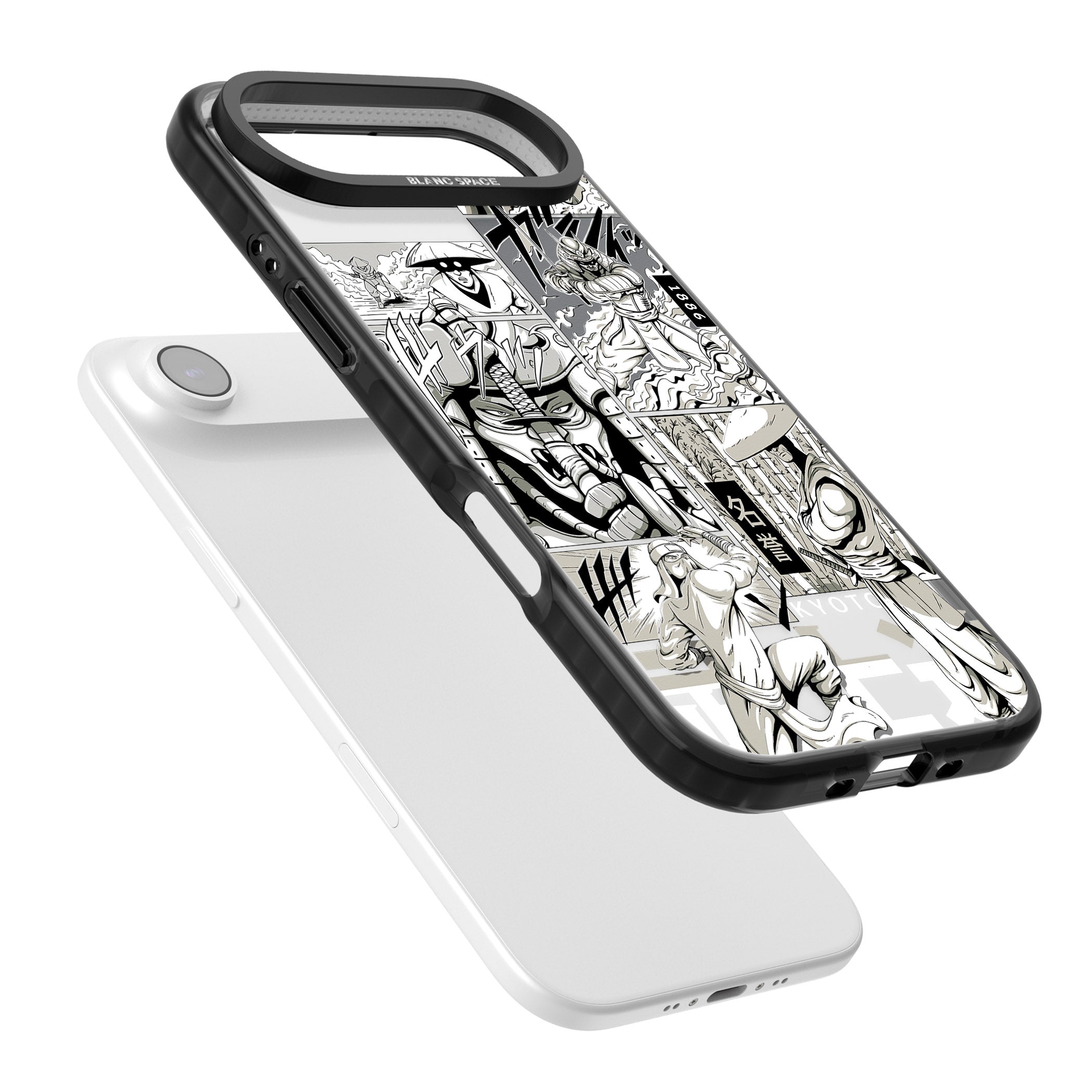 Greyscale Anime Comic iPhone 17 Air Impact Black Phone Case Colours