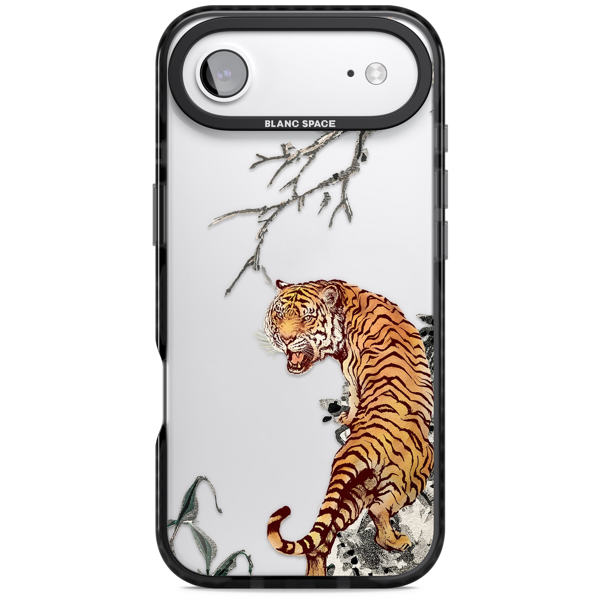 Roaring Tiger iPhone 17 Air Impact Black Phone Case