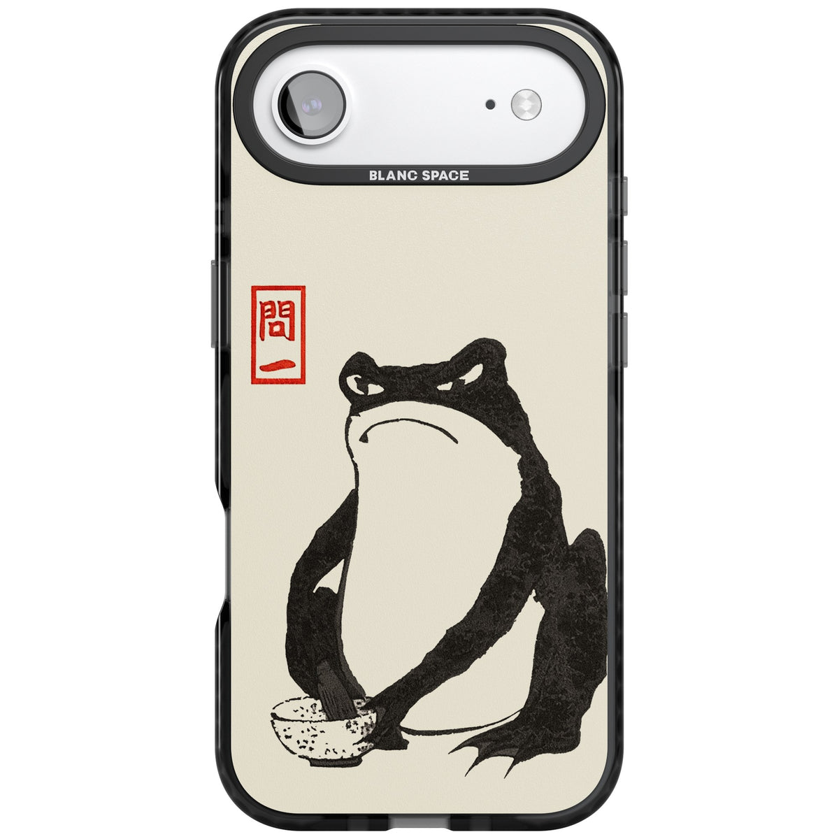 Matsumoto Hoji Grumpy Toad iPhone Air Impact Black Phone Case front