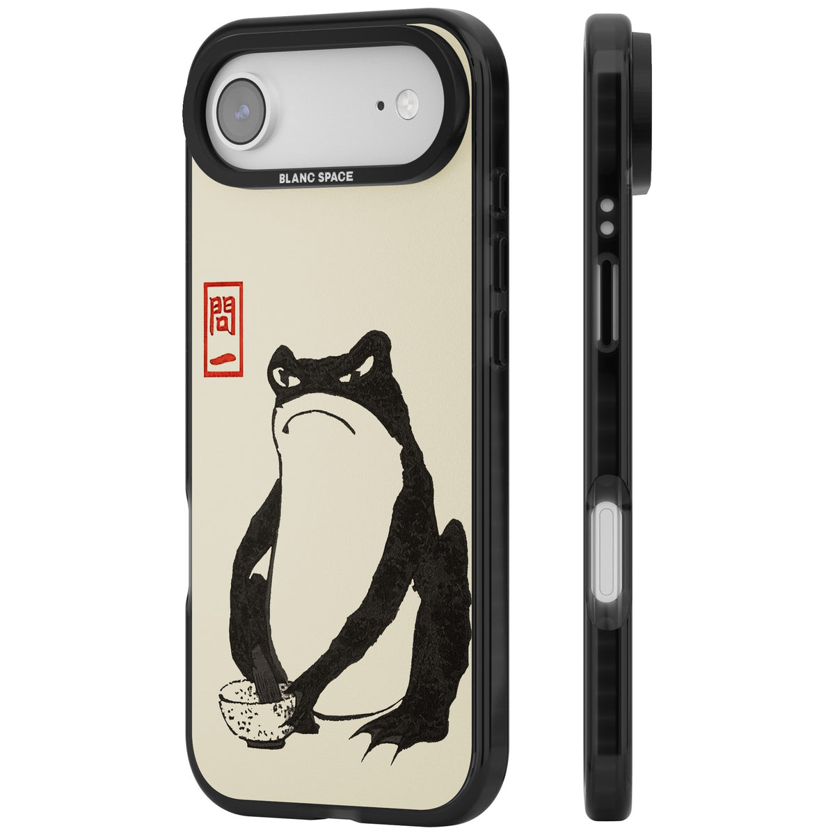 Matsumoto Hoji Grumpy Toad iPhone Air Impact Black Phone Case side