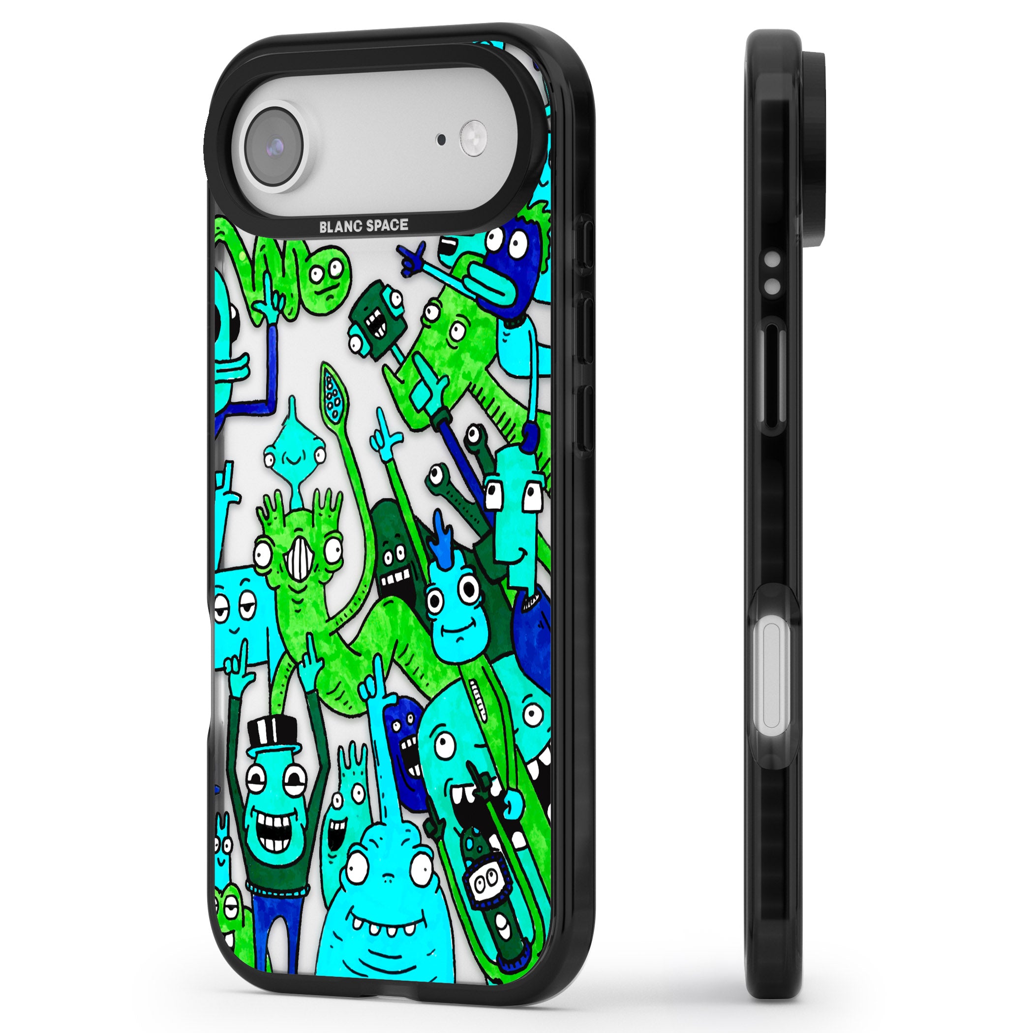 Don'T Point iPhone 17 Air Impact Black Phone Case Side Profile