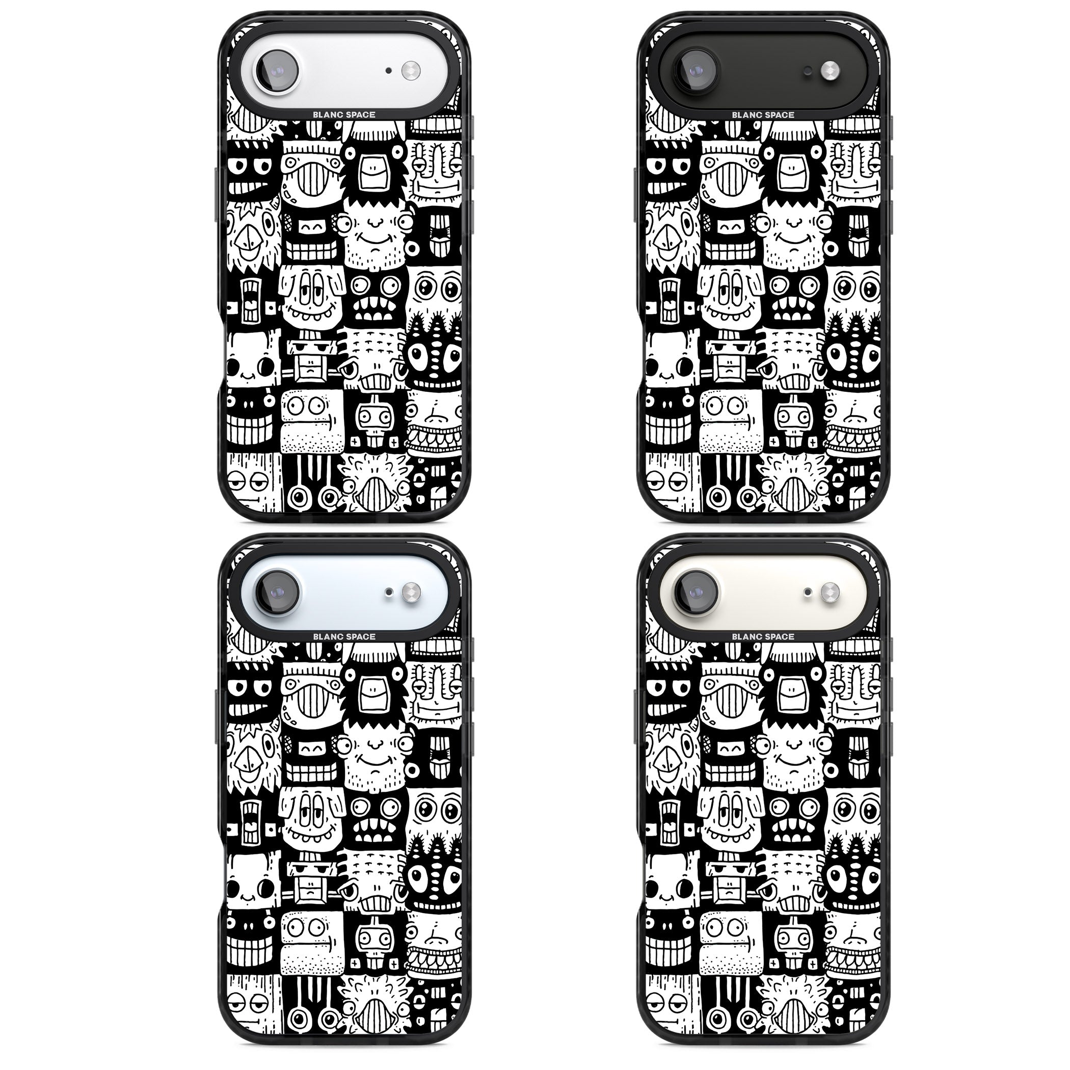 Checkerboard Heads iPhone 17 Air Impact Black Phone Case APT Impact Protection