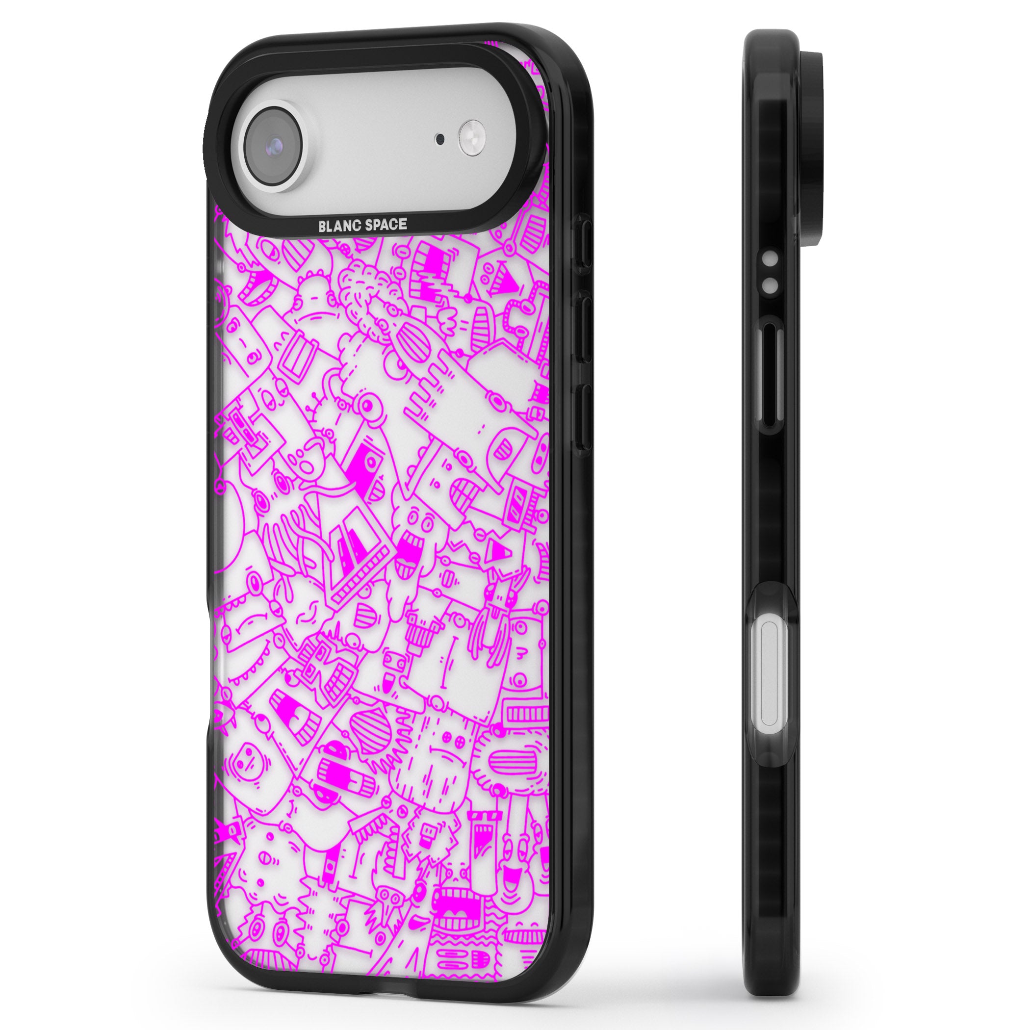 Pink Pals iPhone 17 Air Impact Black Phone Case Side Profile