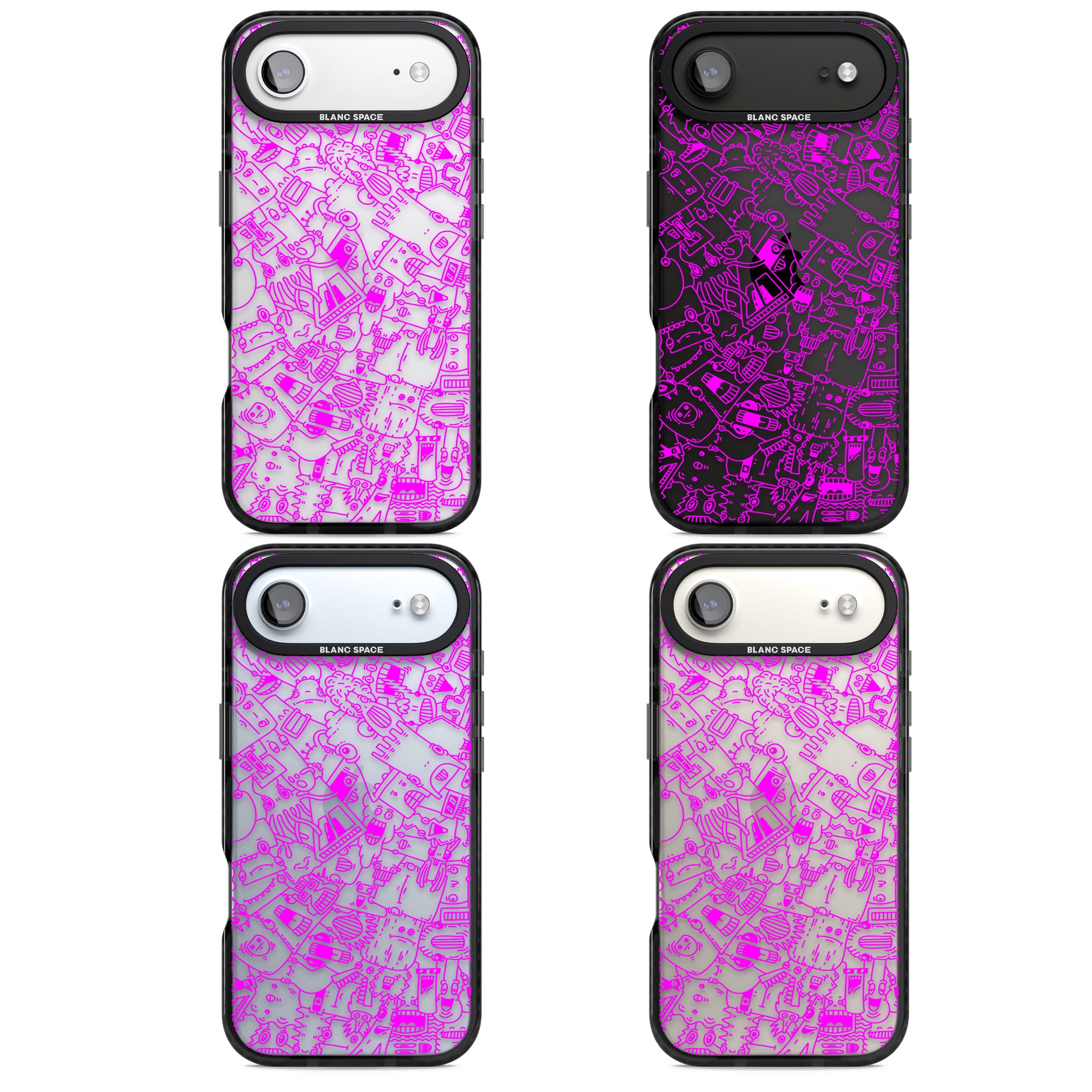 Pink Pals iPhone 17 Air Impact Black Phone Case APT Impact Protection