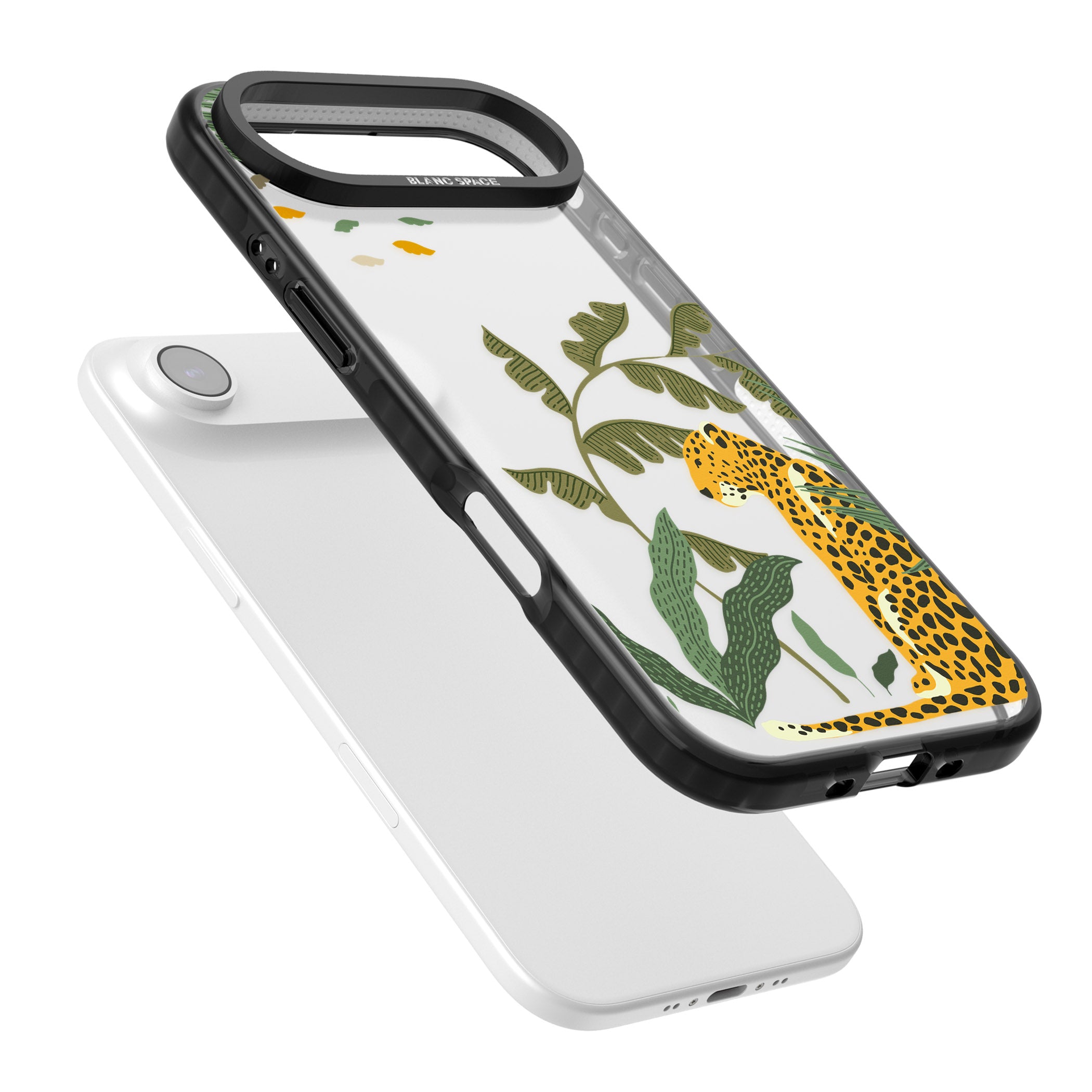 Large Jungle Cat Pattern iPhone 17 Air Impact Black Phone Case Colours