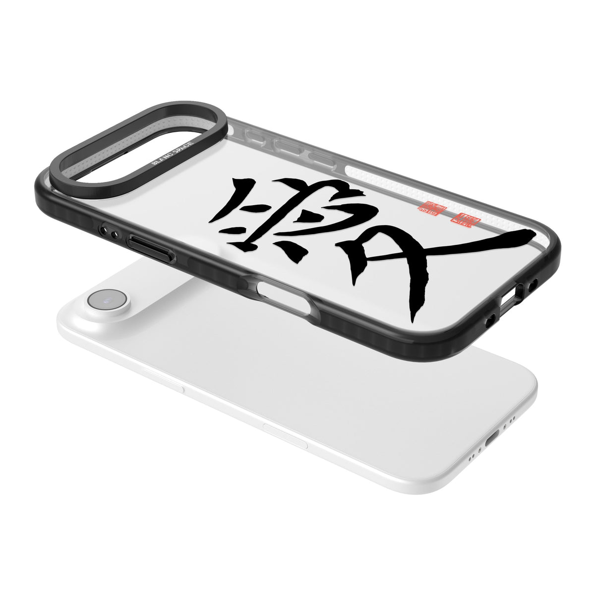 Japanese Kanji - Love iPhone Air Impact Black Phone Case angled