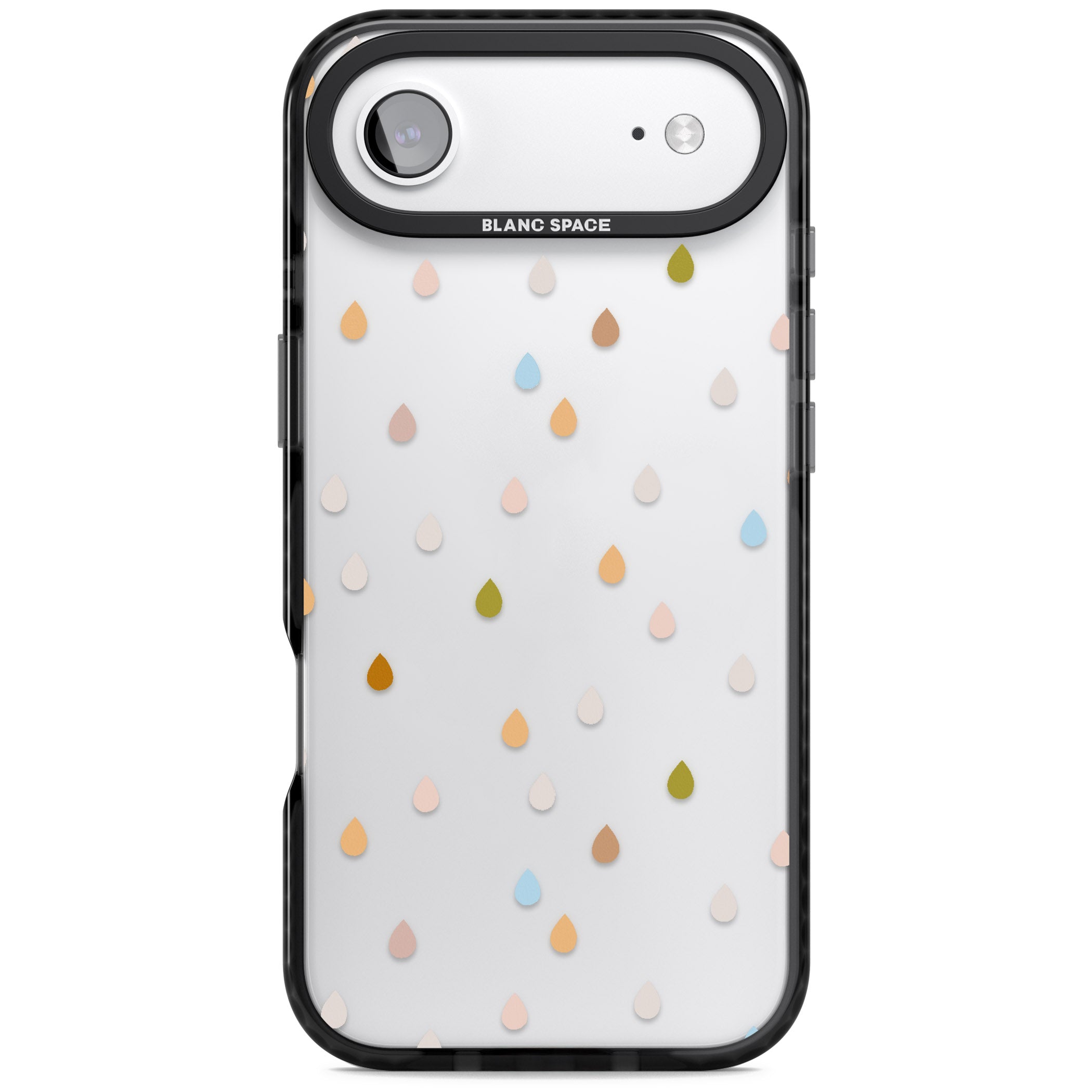 Pastel Raindrops iPhone 17 Air Impact Black Phone Case