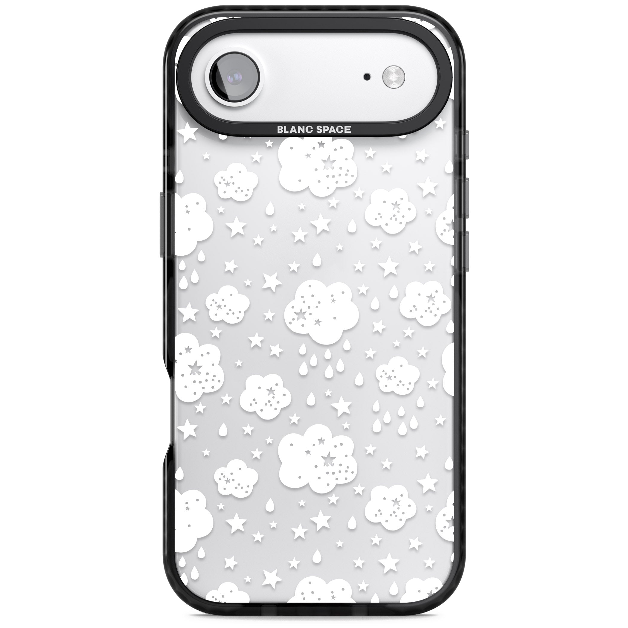 Starry Rain Clouds iPhone 17 Air Impact Black Phone Case