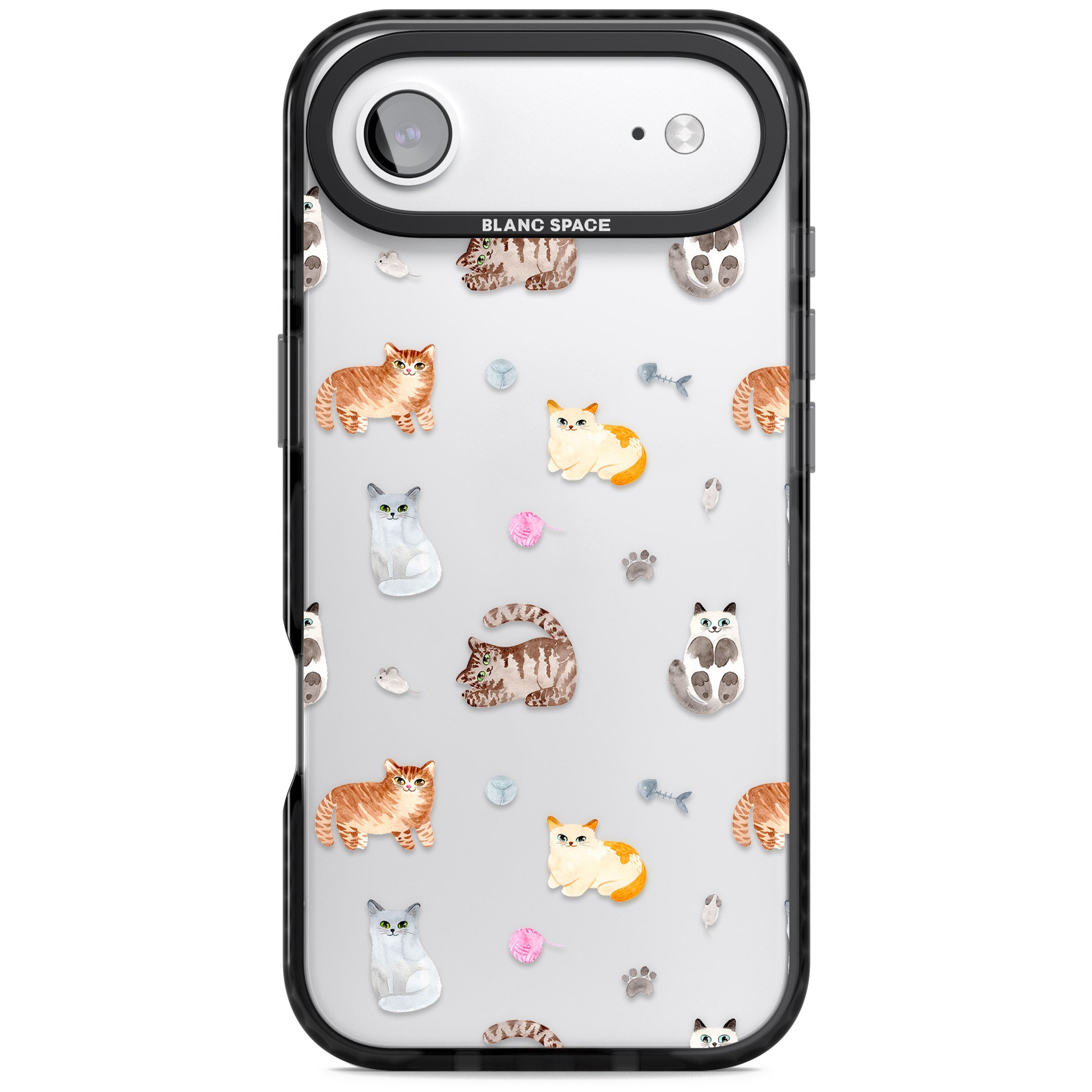 Playful Cats iPhone 17 Air Impact Black Phone Case