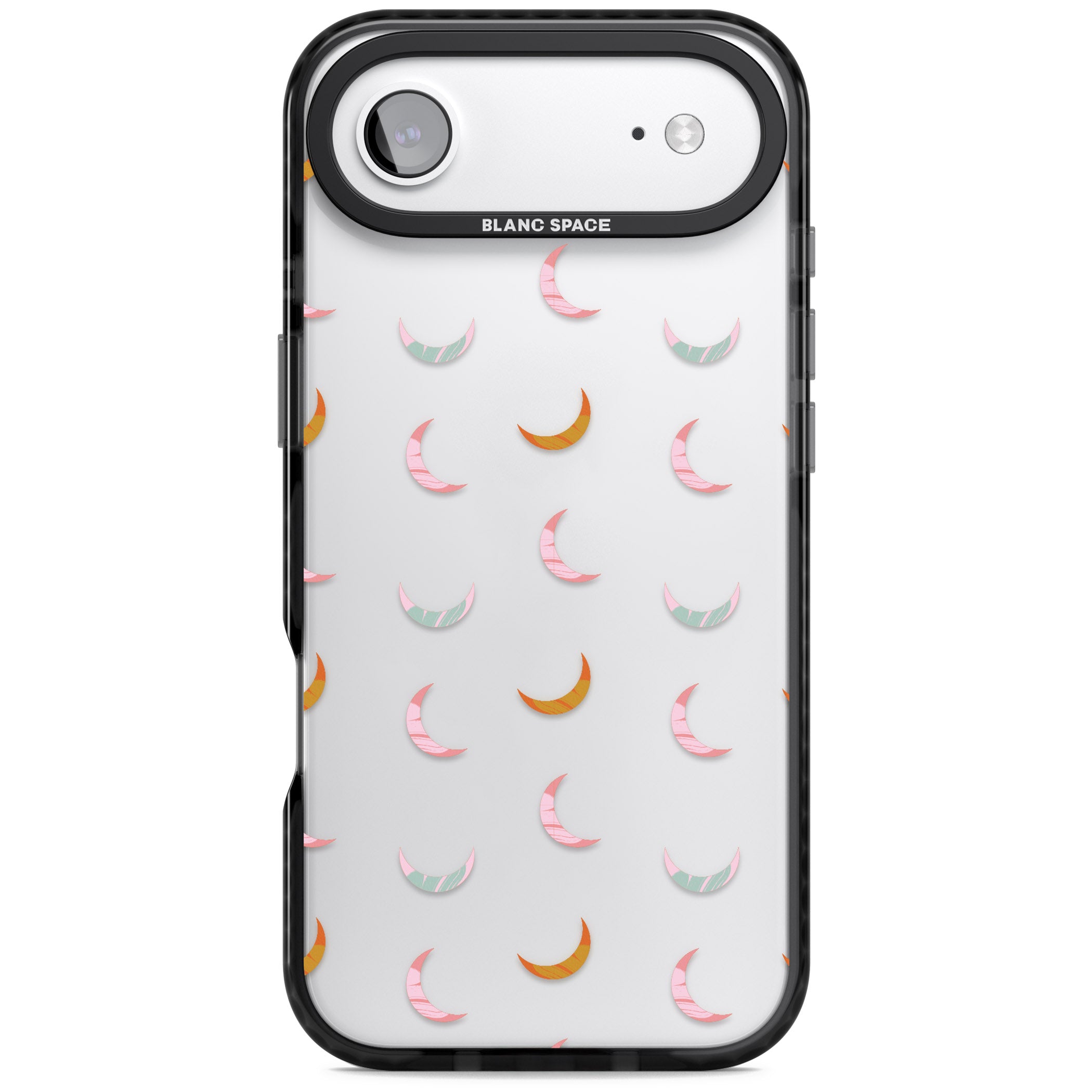 Colourful Crescent Moons iPhone 17 Air Impact Black Phone Case