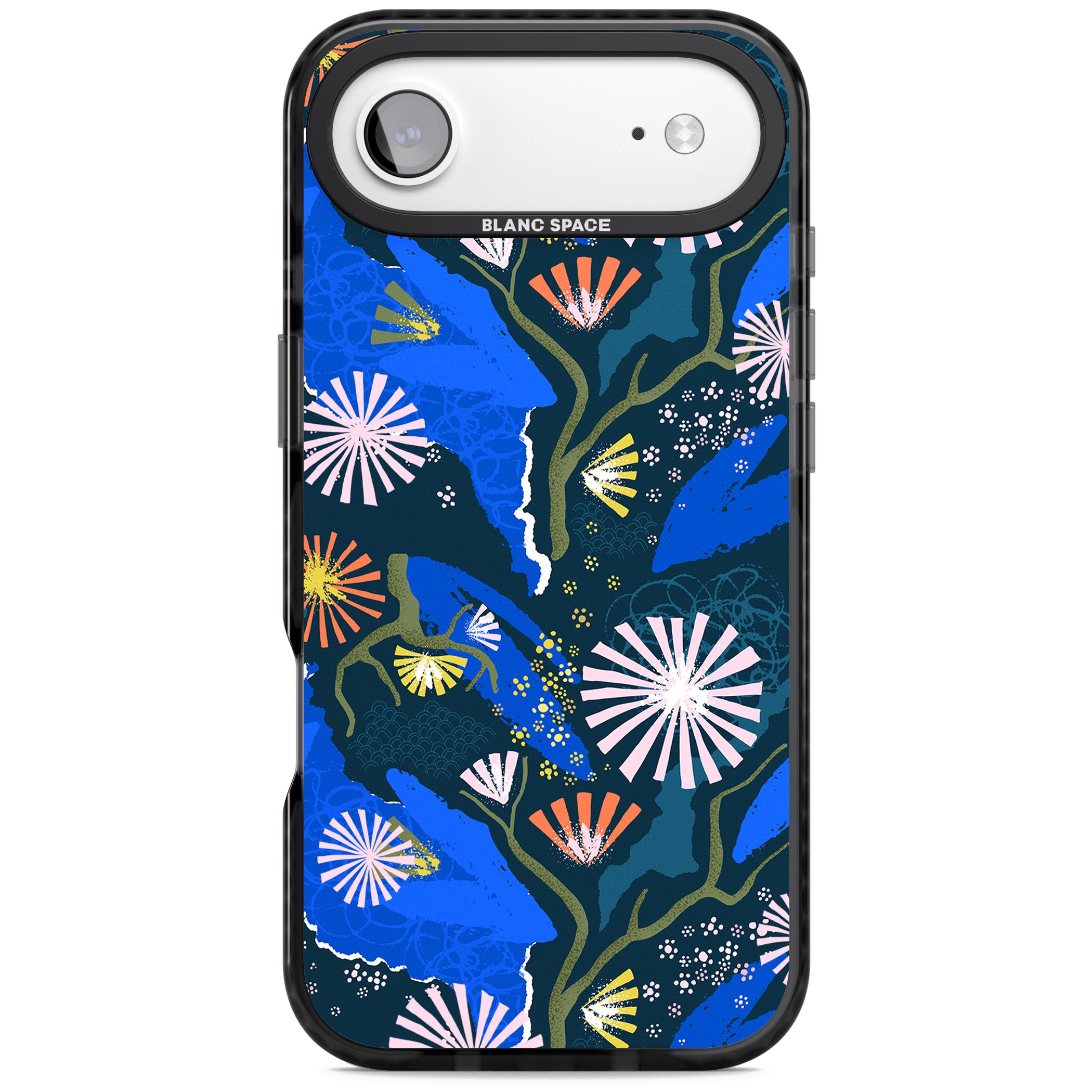 Dark Botanicals Abstract Pattern iPhone 17 Air Impact Pro Black Phone Case