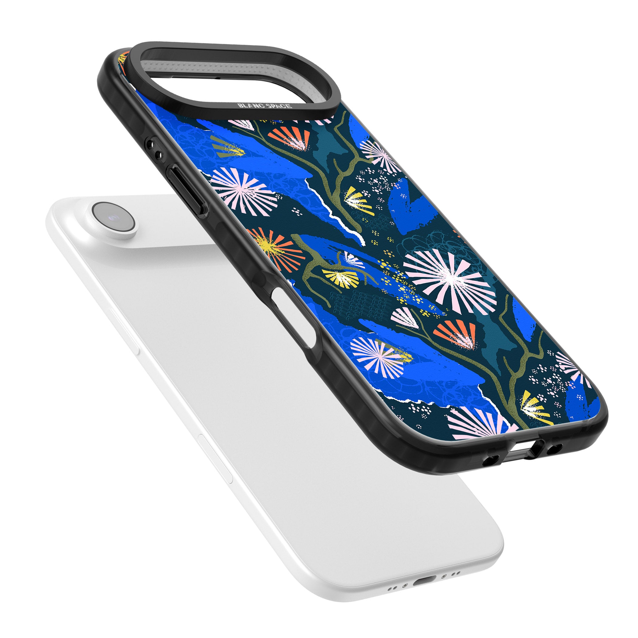 Dark Botanicals Abstract Pattern iPhone 17 Air Impact Pro Black Phone Case Colours