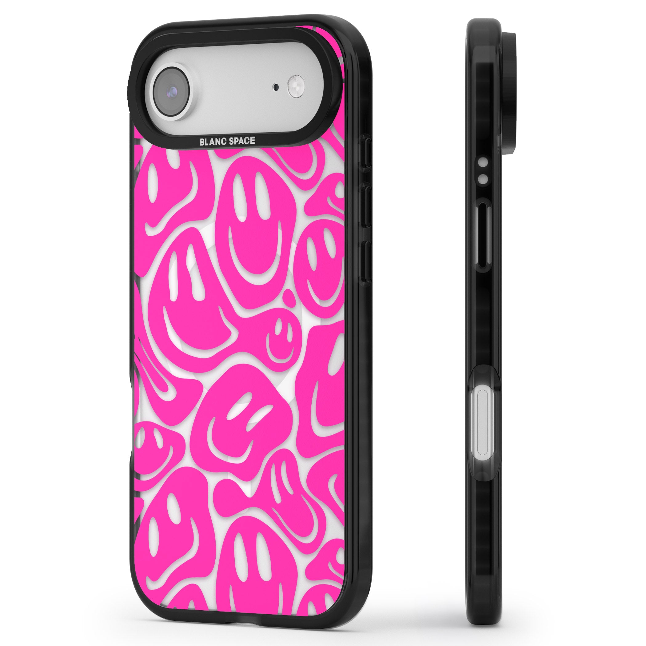 Pink Acid Faces iPhone 17 Air Impact Pro Black Phone Case Side Profile
