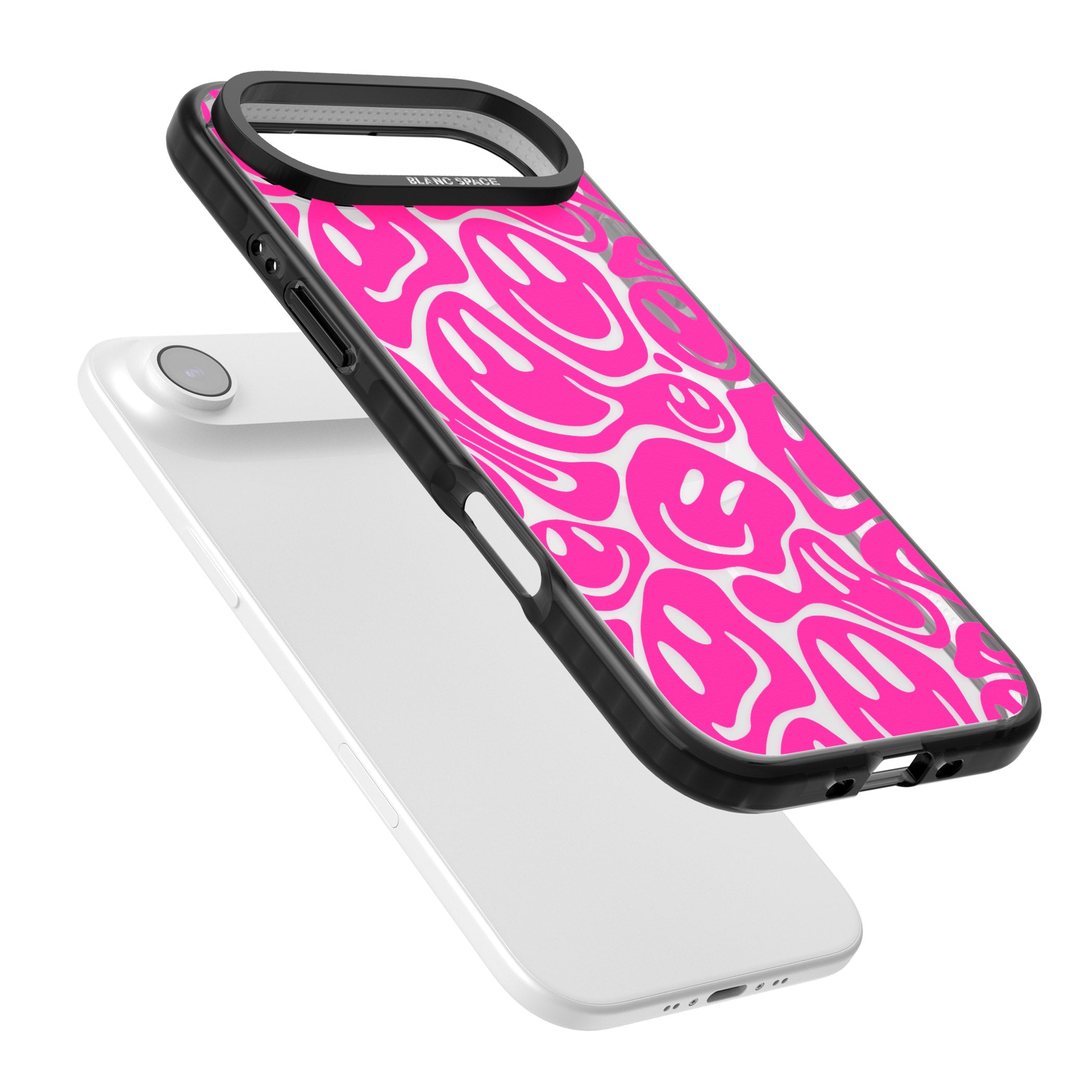 Pink Acid Faces iPhone 17 Air Impact Pro Black Phone Case Colours
