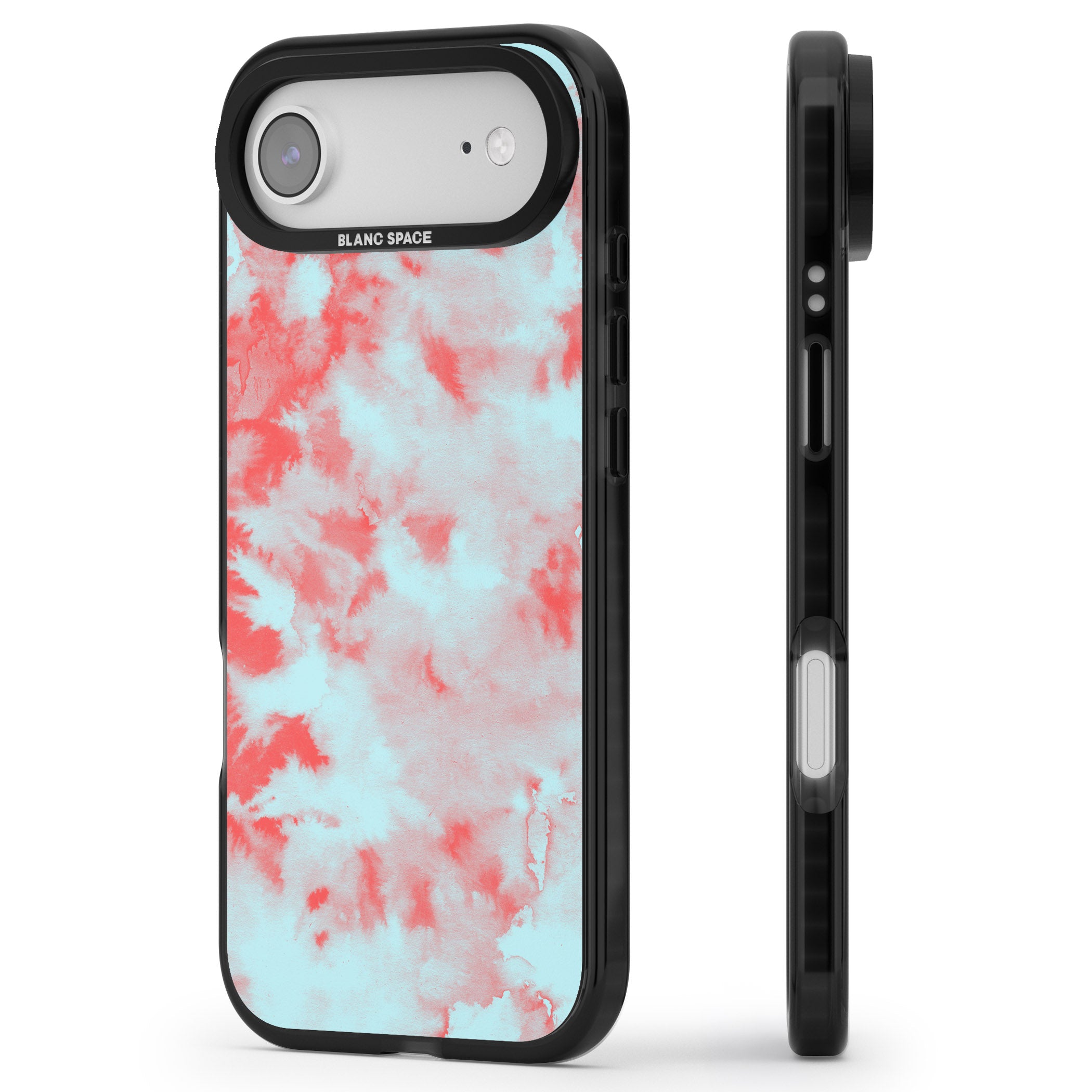 Red & Blue Acid Cloud iPhone 17 Air Impact Pro Black Phone Case Side Profile