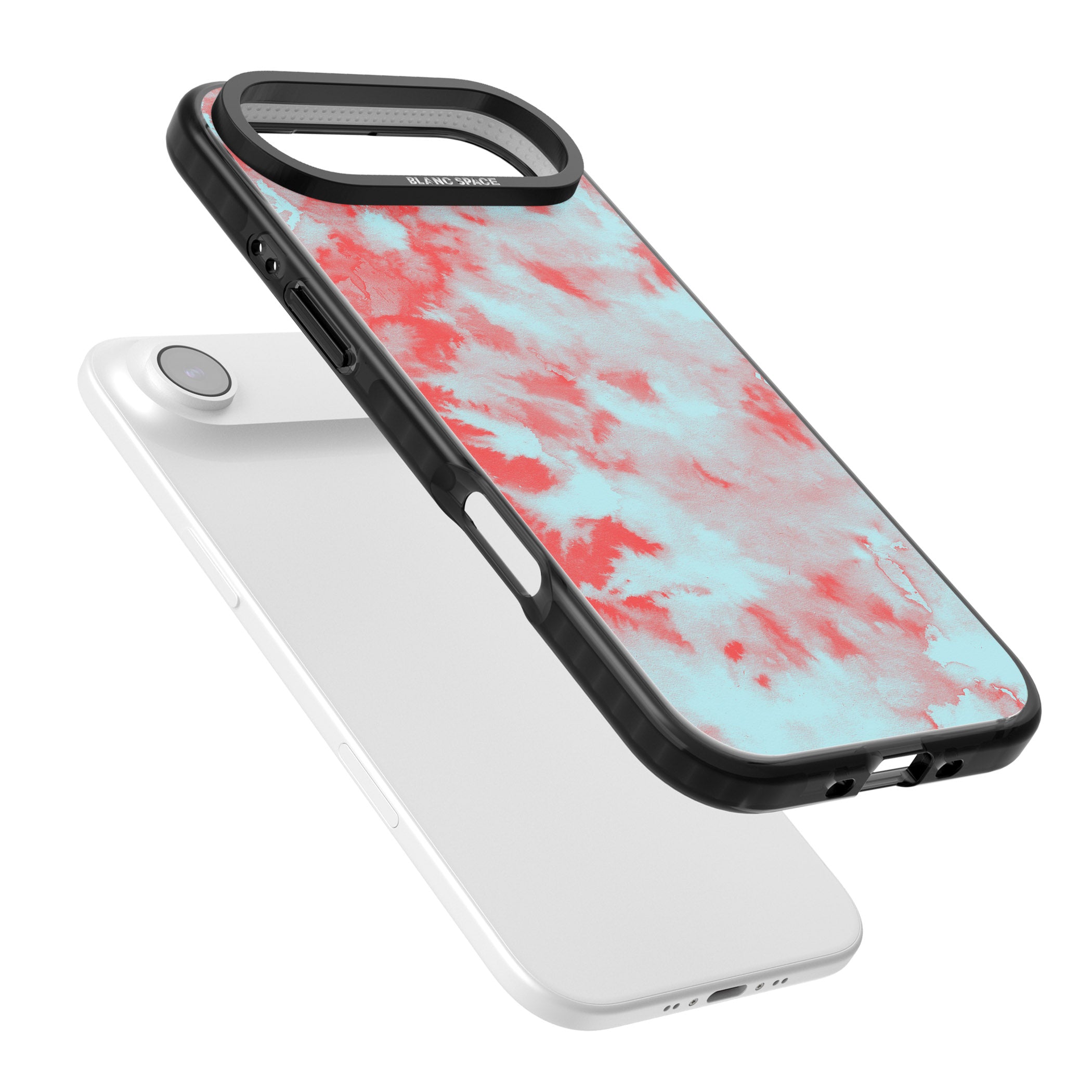 Red & Blue Acid Cloud iPhone 17 Air Impact Pro Black Phone Case Colours