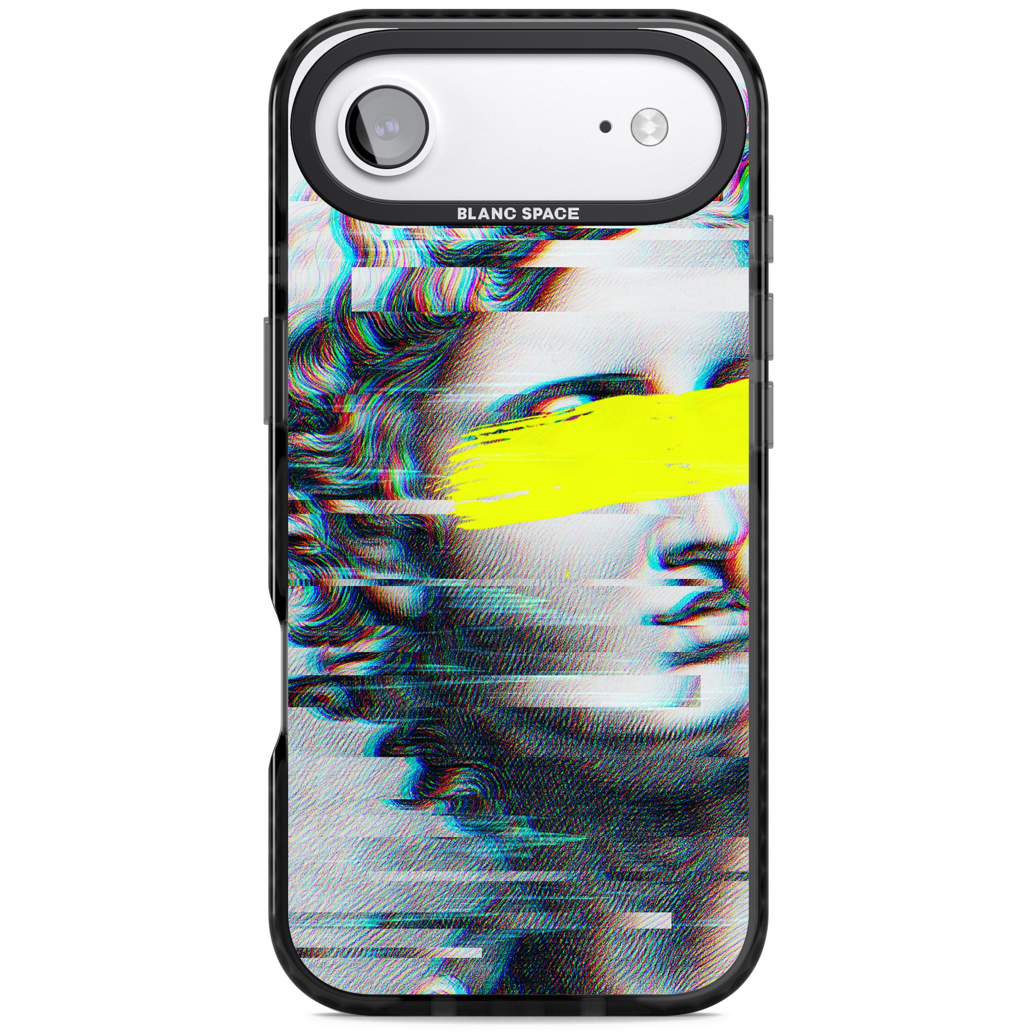 Glitched Fragment iPhone 17 Air Impact Pro Black Phone Case