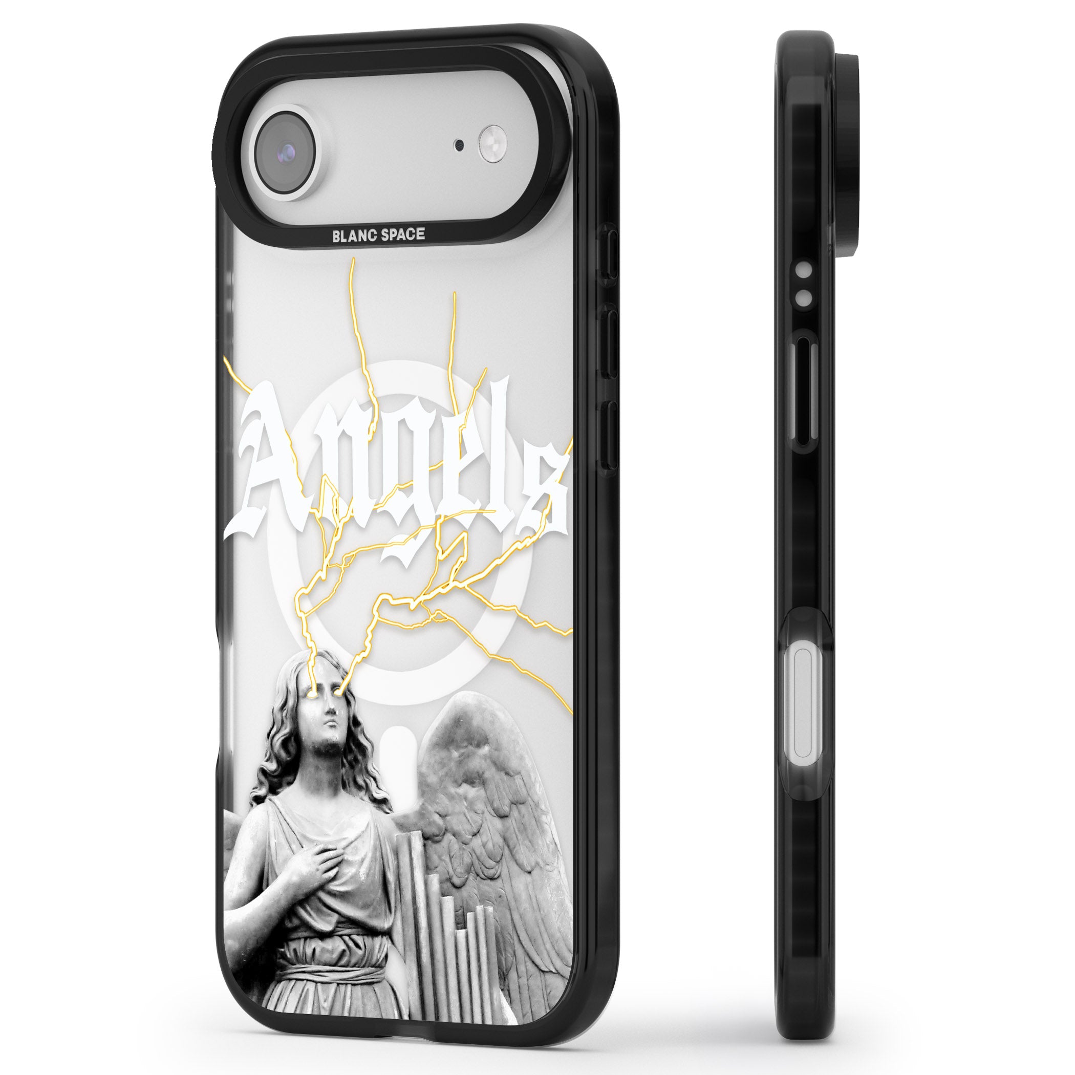 Angels iPhone 17 Air Impact Pro Black Phone Case Side Profile