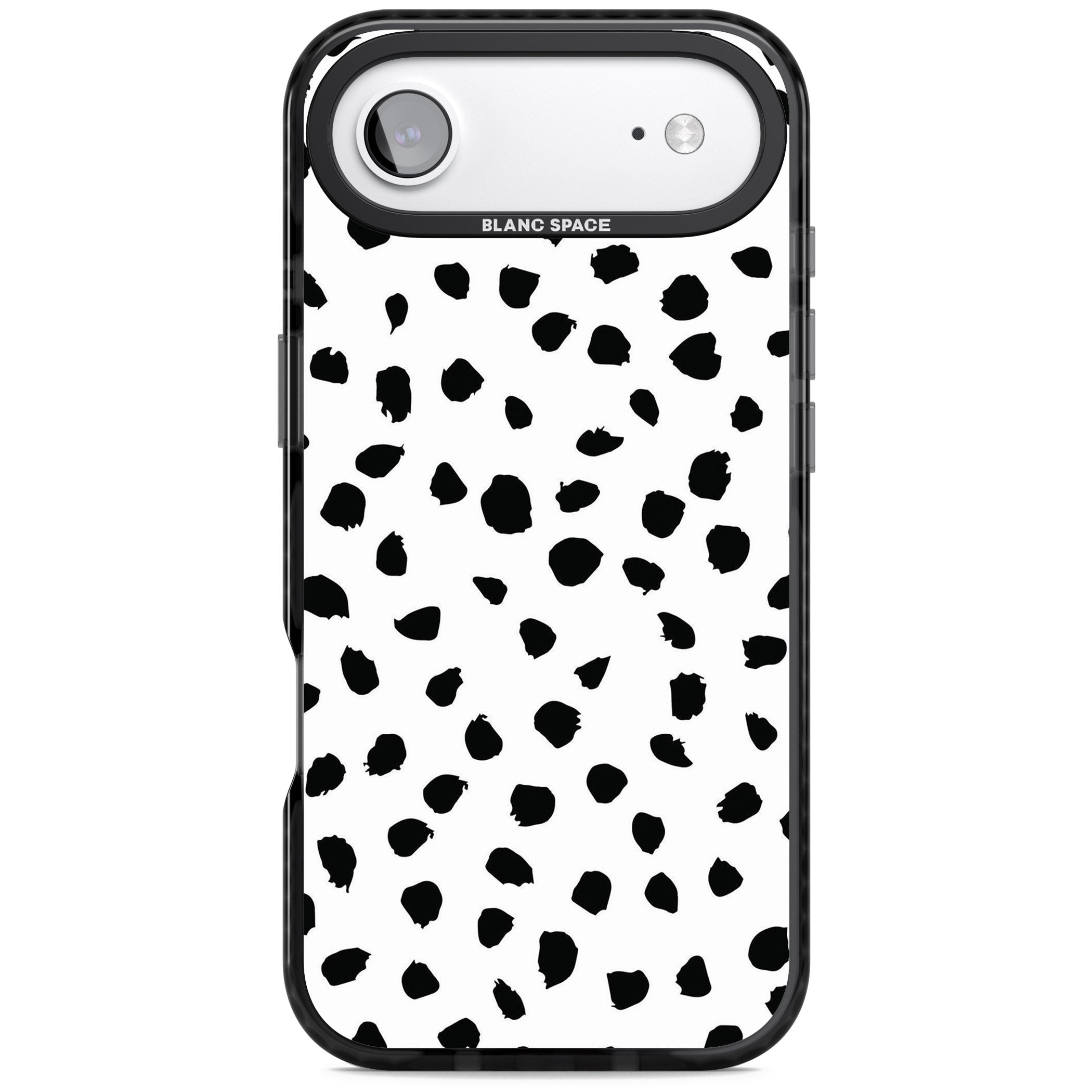 White Dalmatian Print iPhone 17 Air Impact Pro Black Phone Case