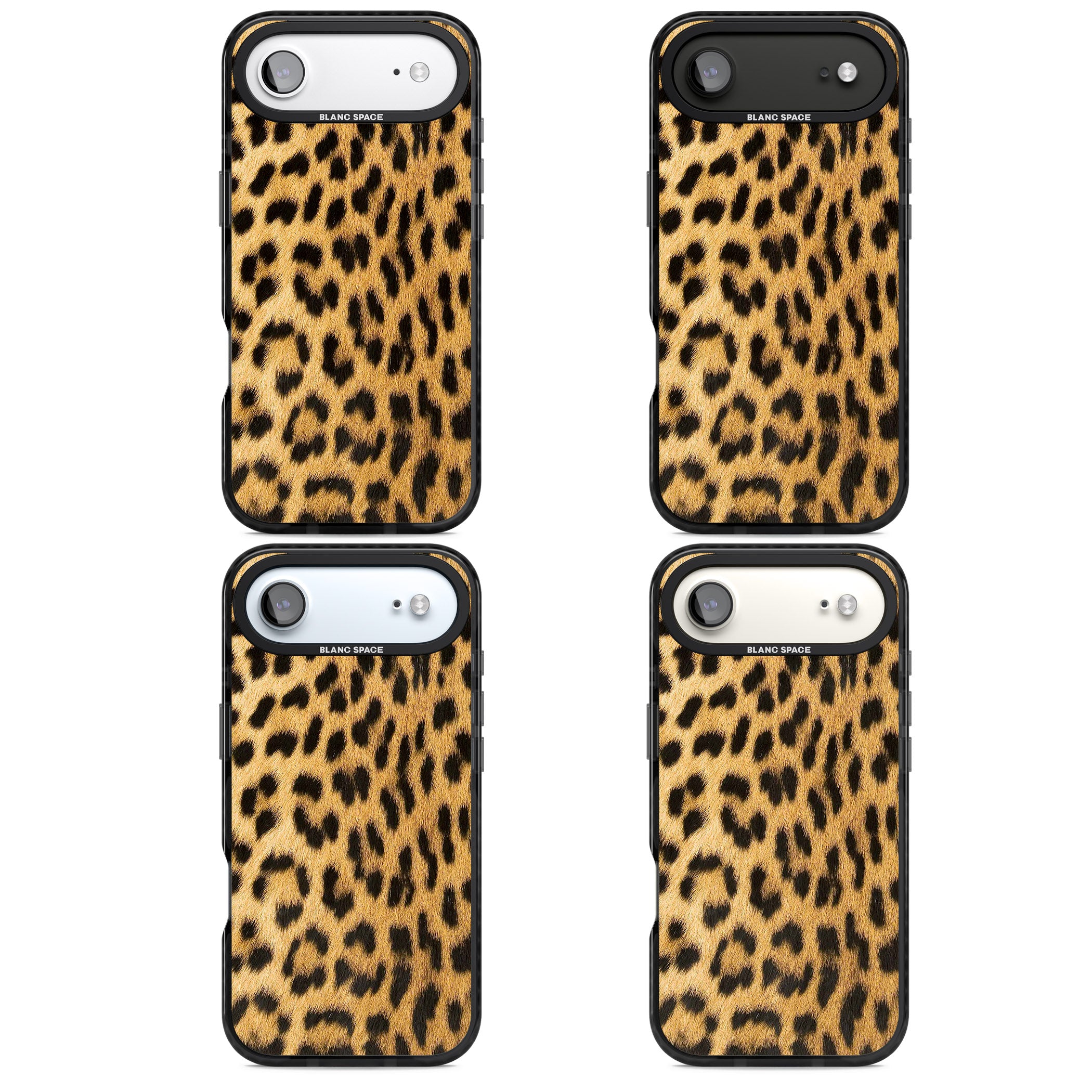 Designer Fashion Gold Leopard Print iPhone 17 Air Impact Pro Black Phone Case APT Impact Protection