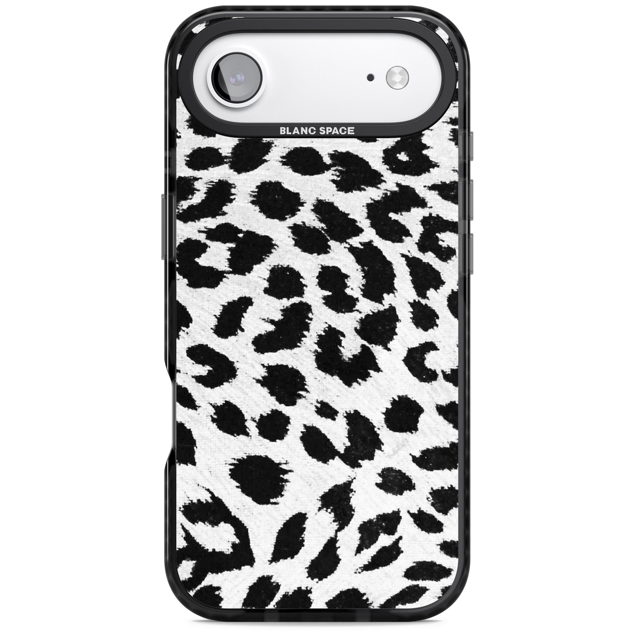 Rar Leopard Print White iPhone 17 Air Impact Pro Black Phone Case