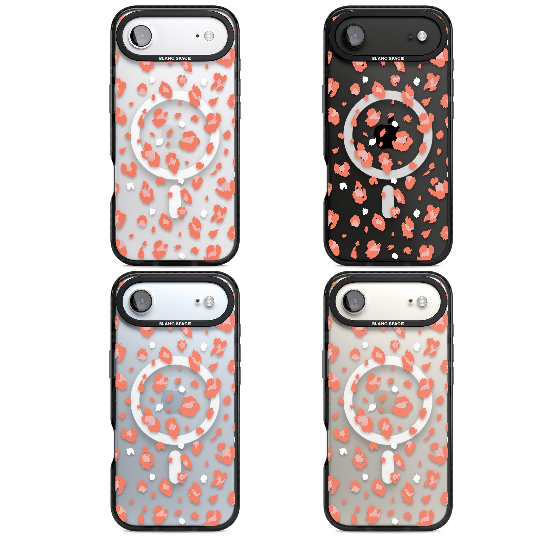 Two Colour Jaguar Transparent Animal Print iPhone 17 Air Impact Pro Black Phone Case APT Impact Protection