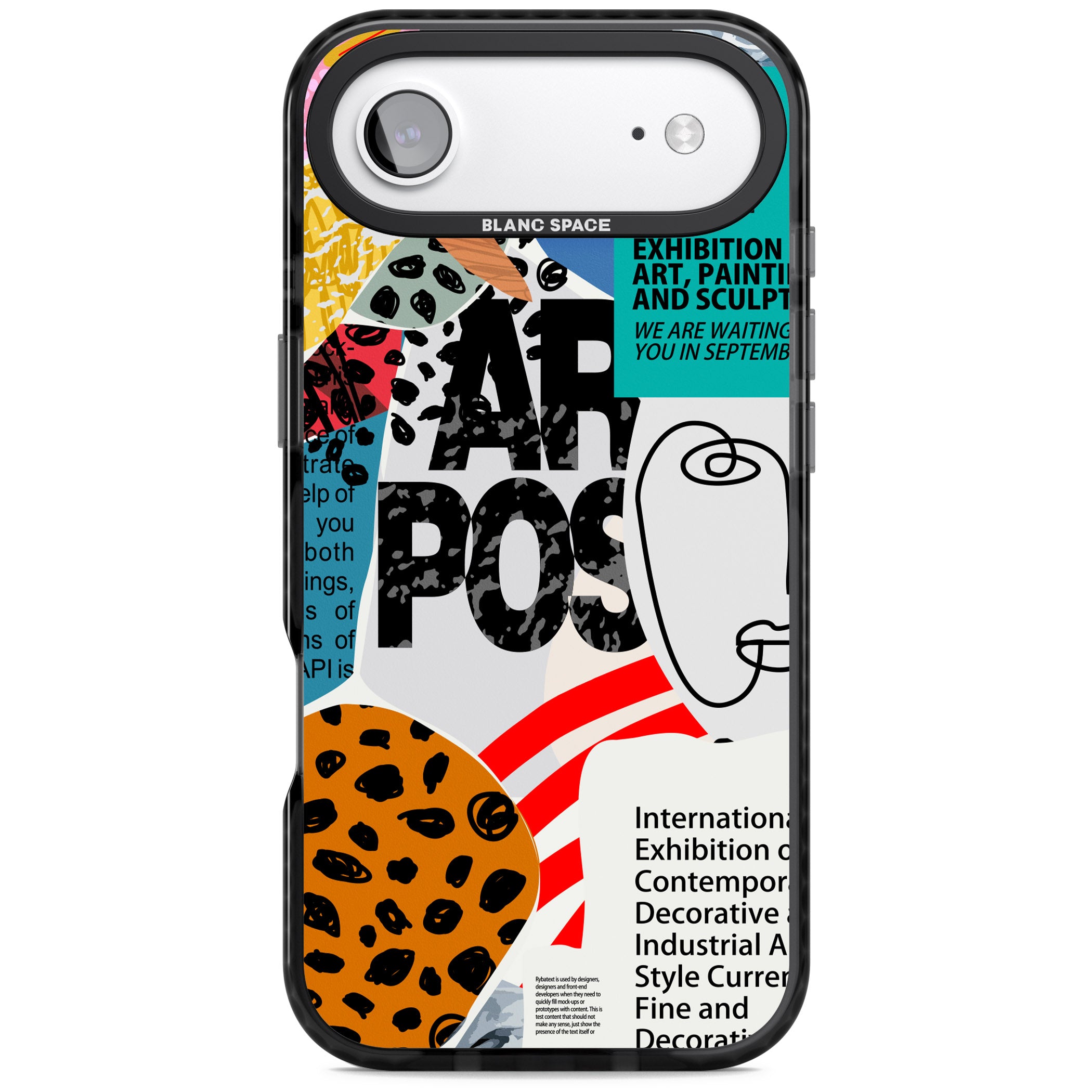 Abstract Art Poster iPhone 17 Air Impact Pro Black Phone Case