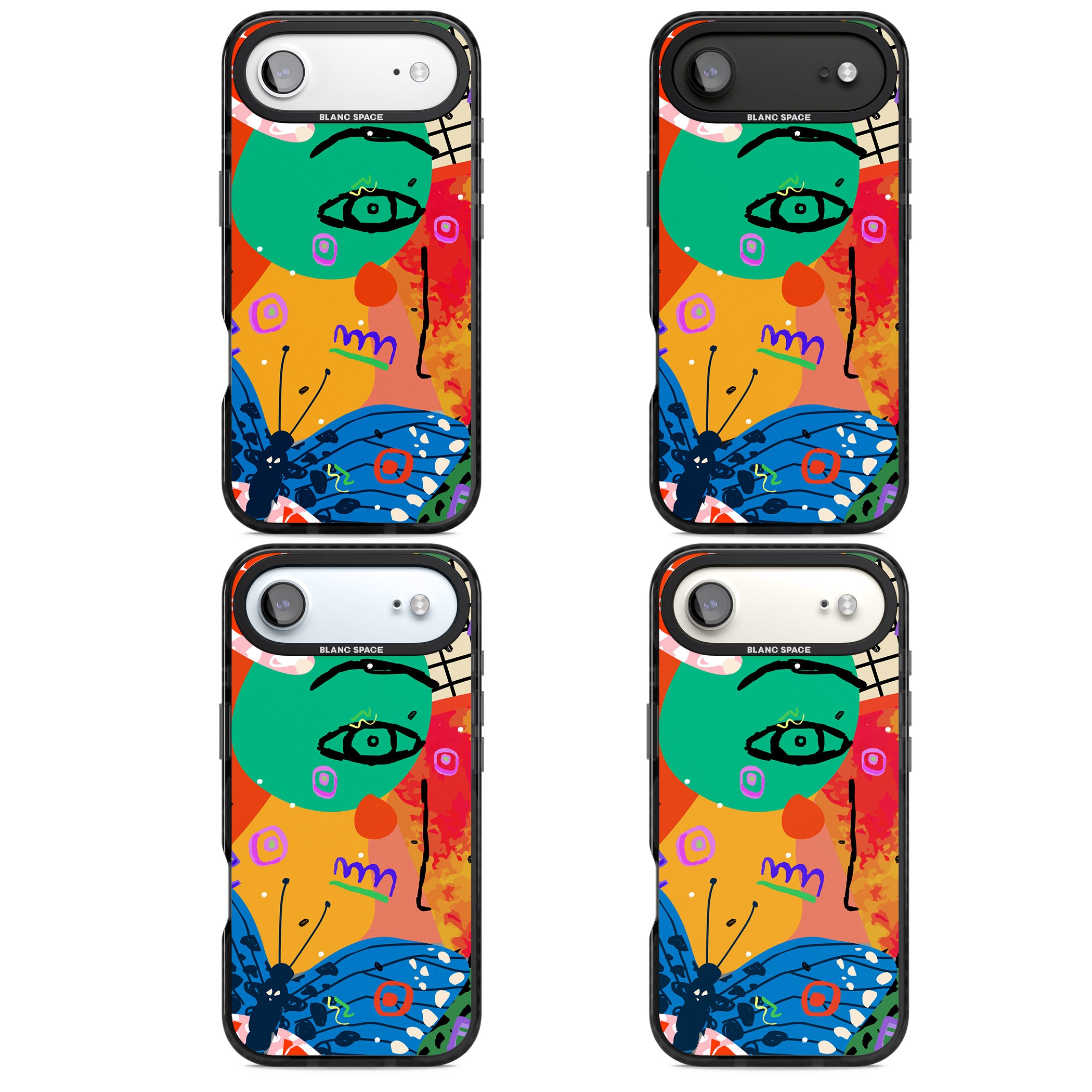 Abstract Butterfly iPhone 17 Air Impact Pro Black Phone Case APT Impact Protection