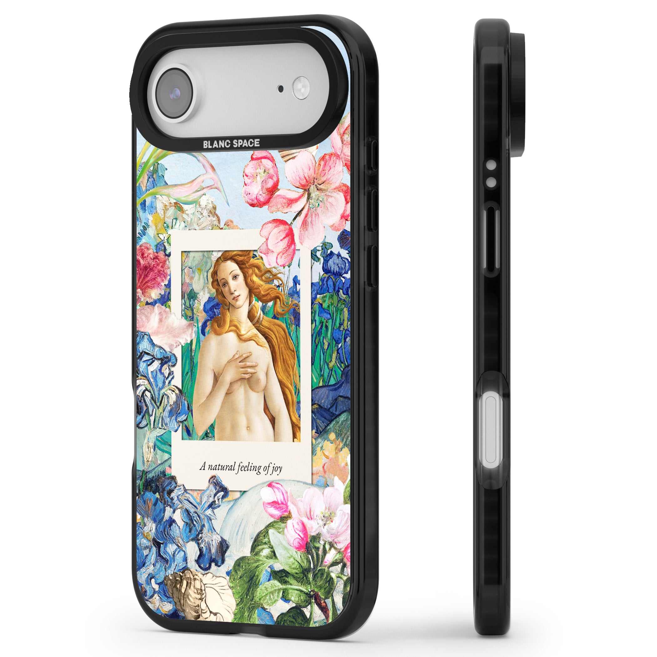 Botticelli Venus iPhone 17 Air Impact Pro Black Phone Case Side Profile