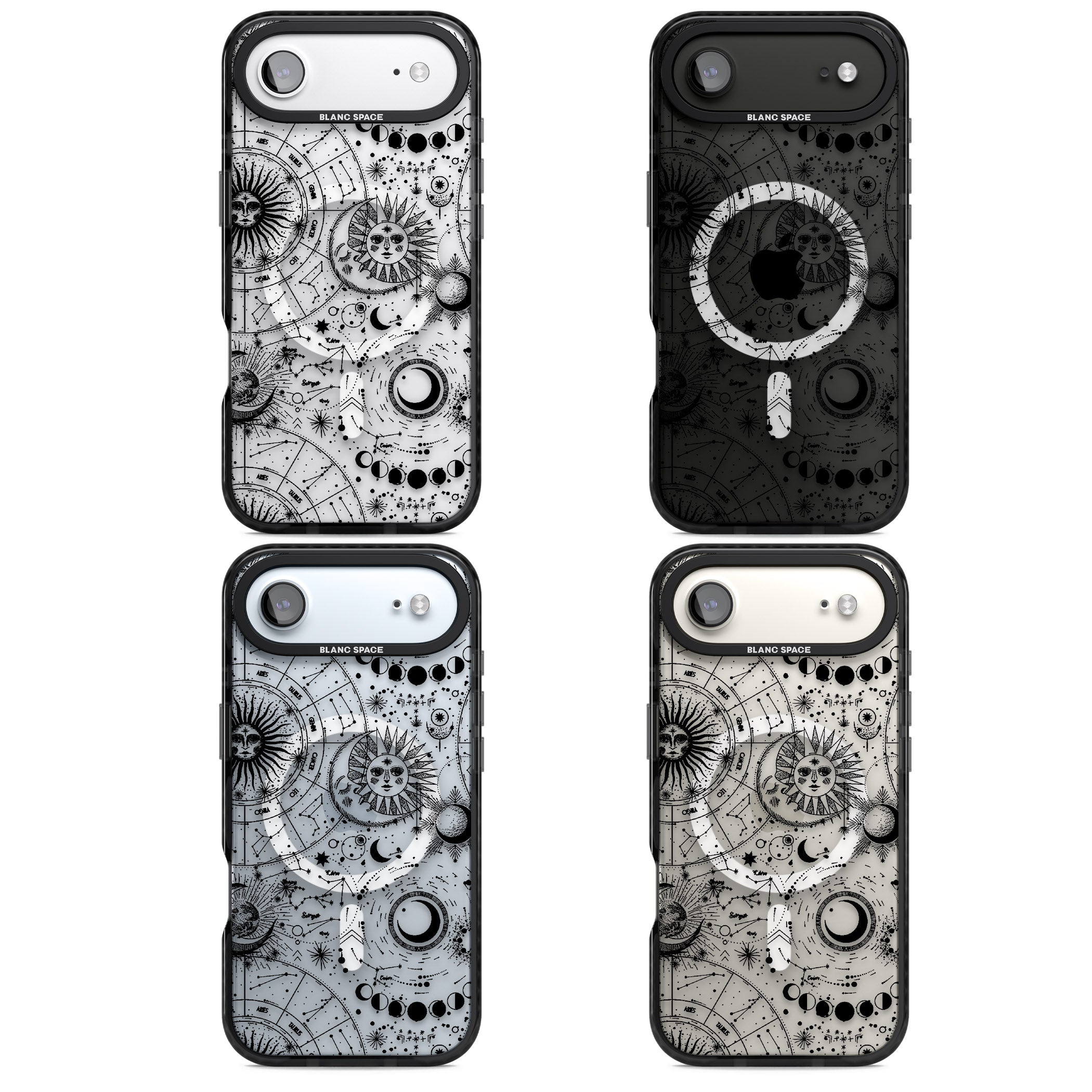 Celestial Zodiac iPhone 17 Air Impact Pro Black Phone Case APT Impact Protection