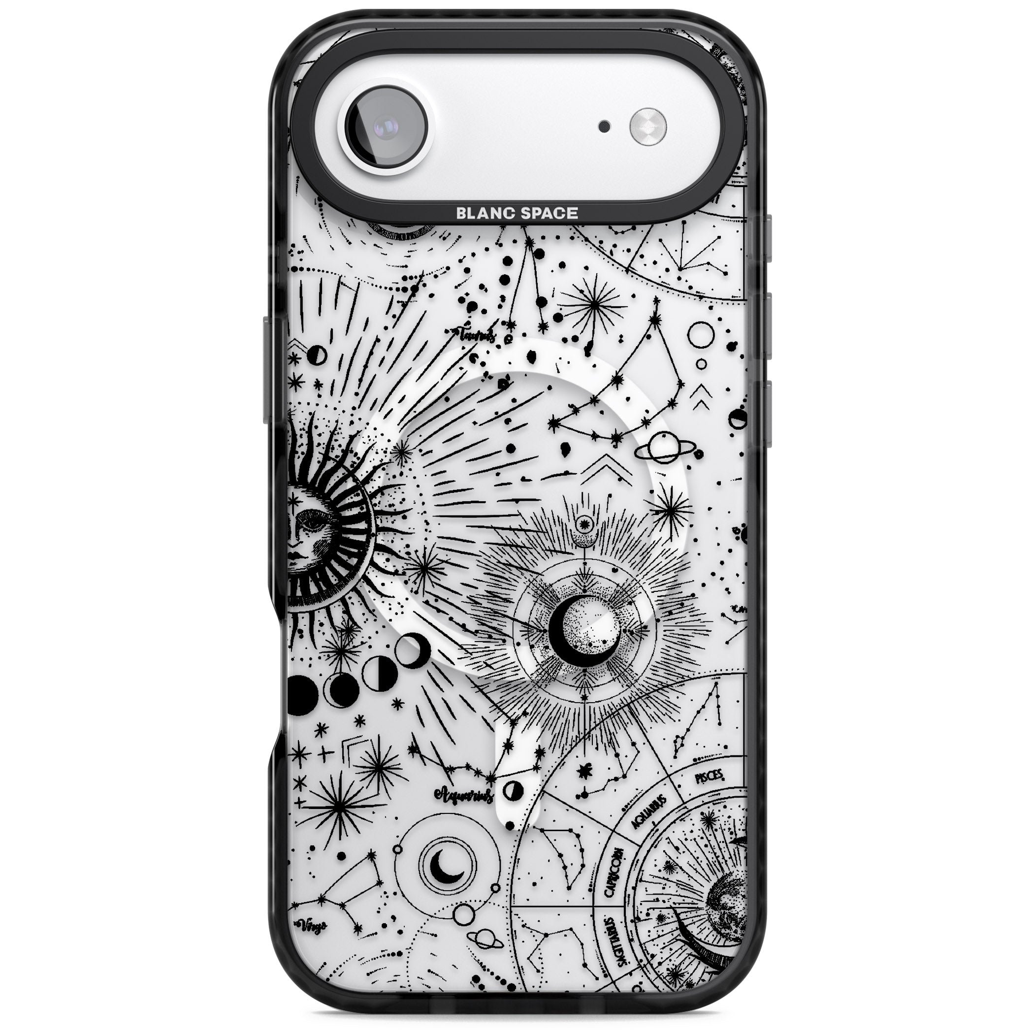 Celestial Chart iPhone 17 Air Impact Pro Black Phone Case