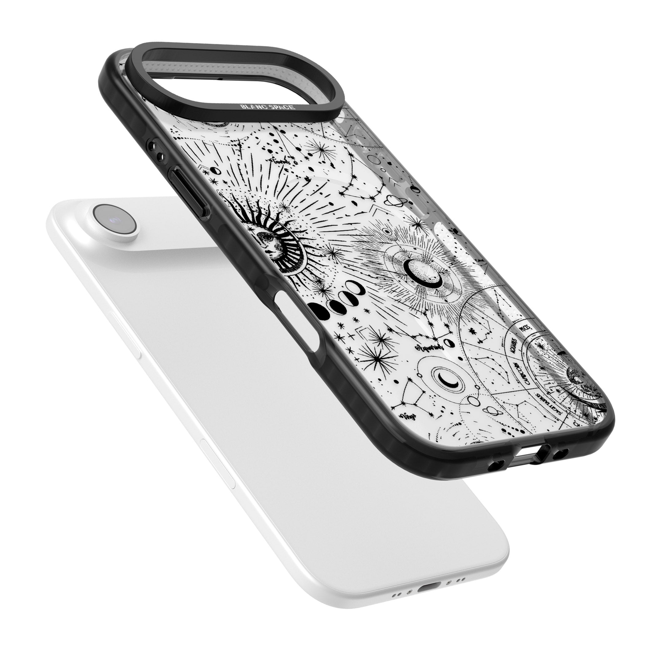 Celestial Chart iPhone 17 Air Impact Pro Black Phone Case Colours
